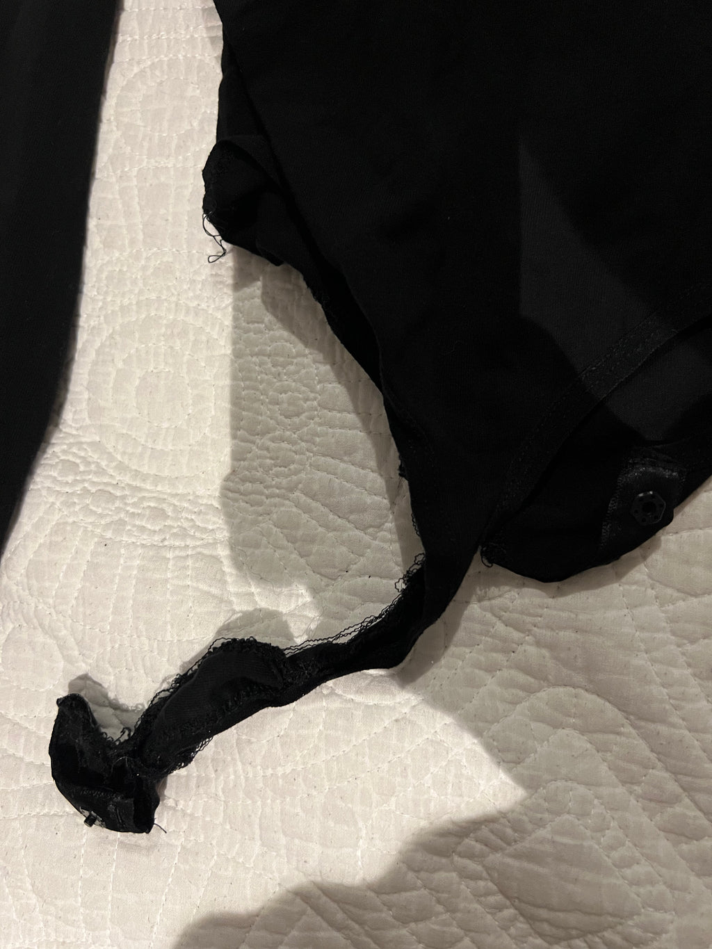 Black turtle neck thong bodysuit