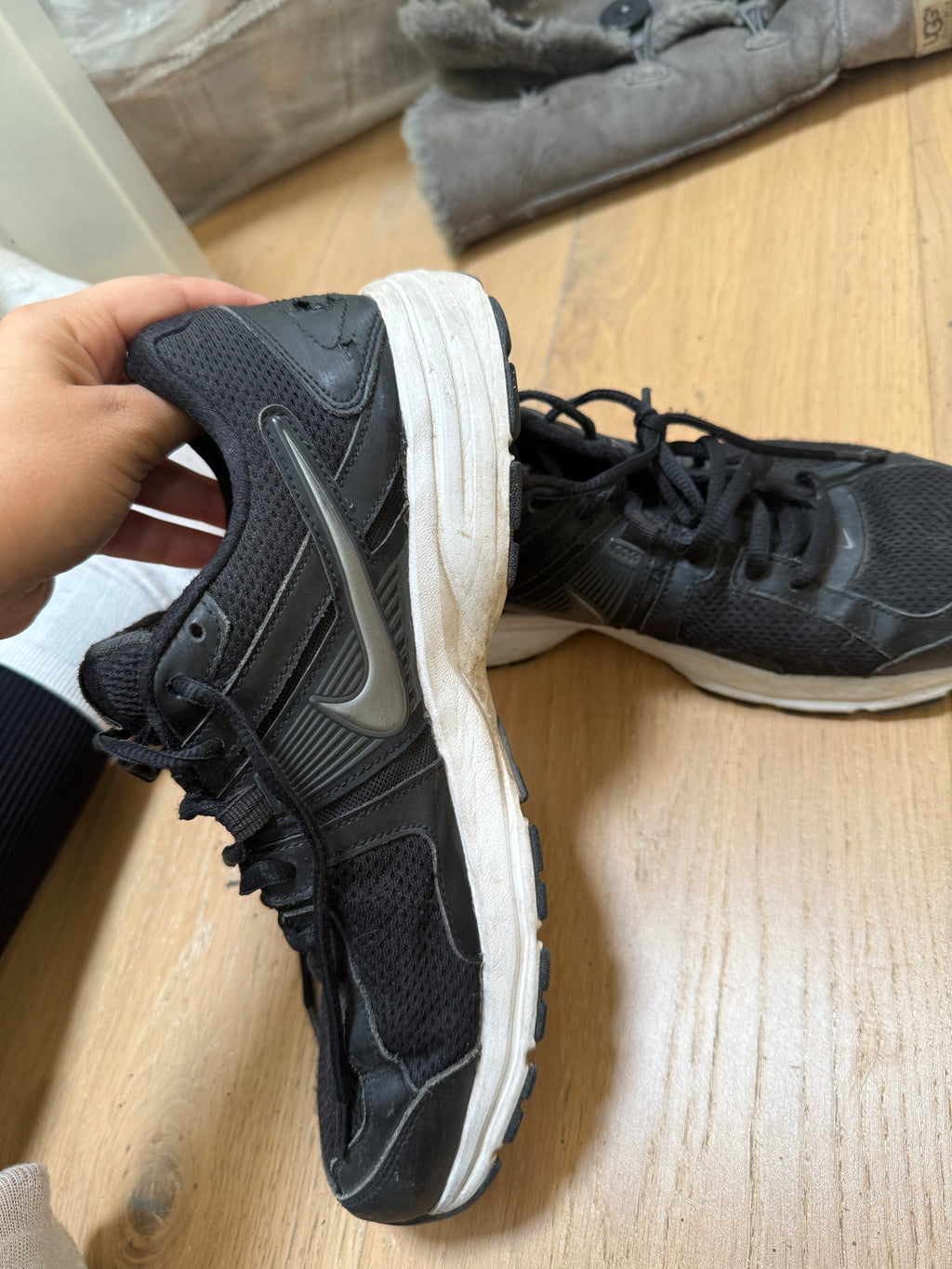 Black Nike trainers