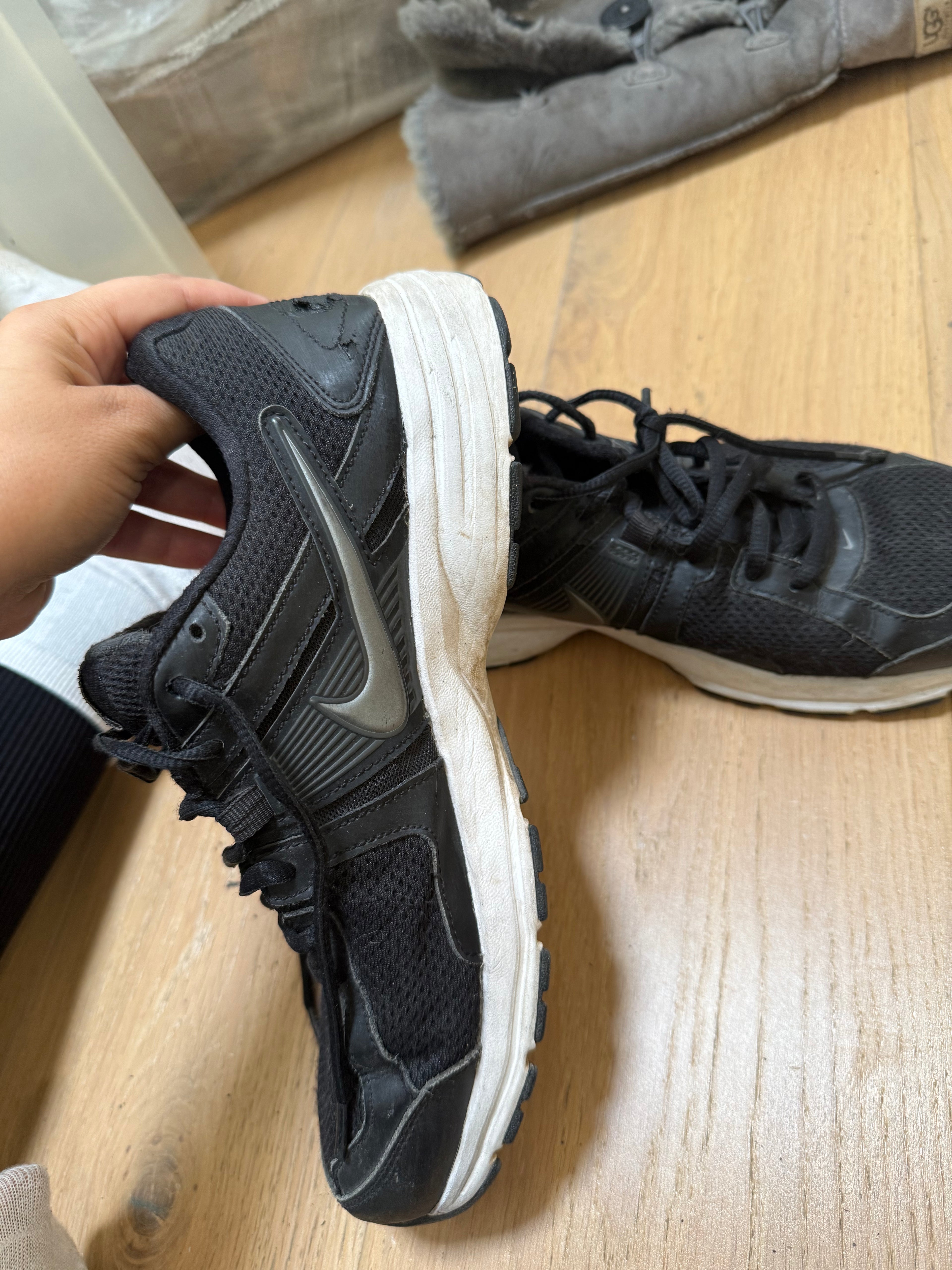 Black Nike trainers