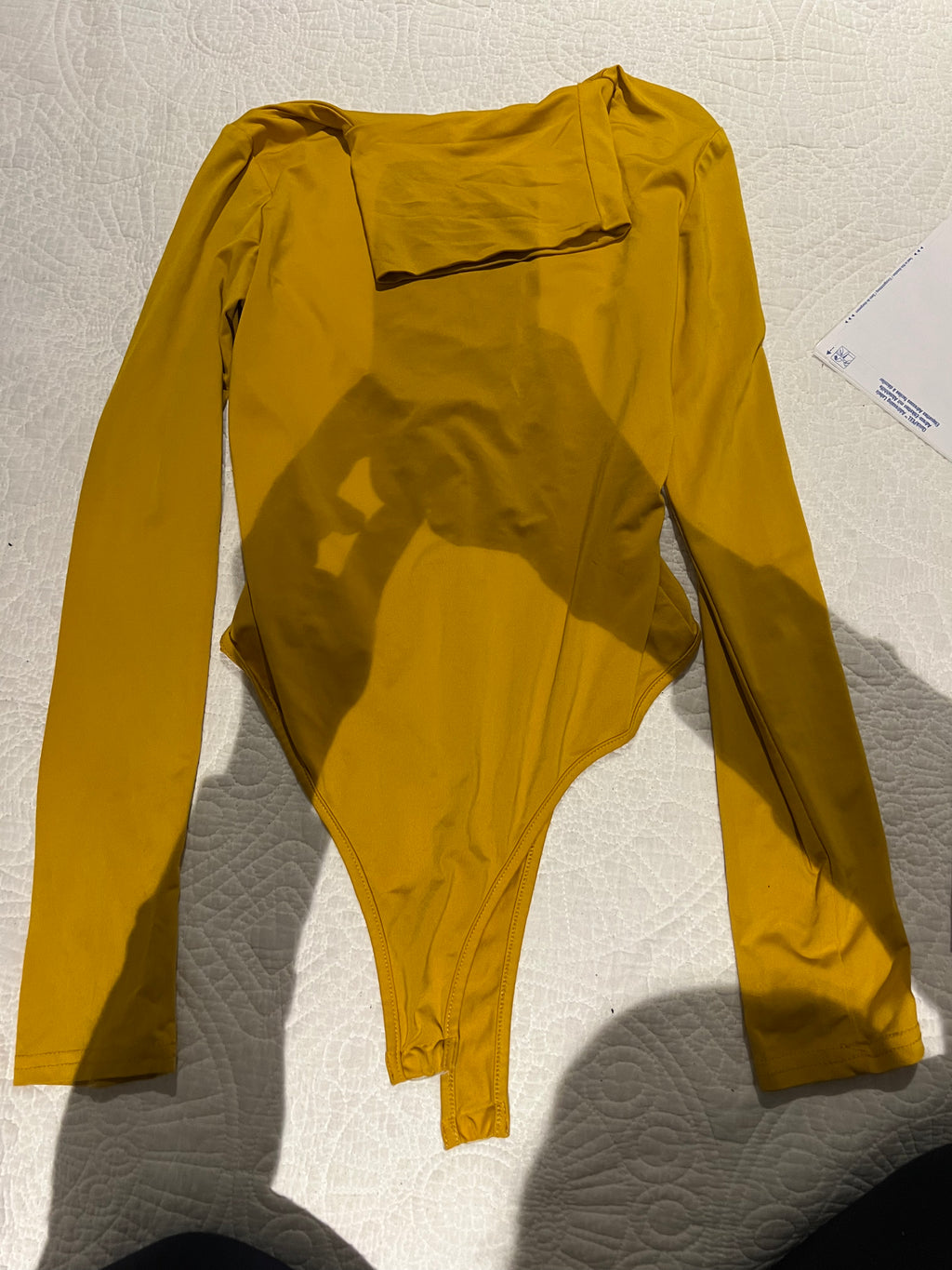 Mustard yellow turtle neck bodysuit