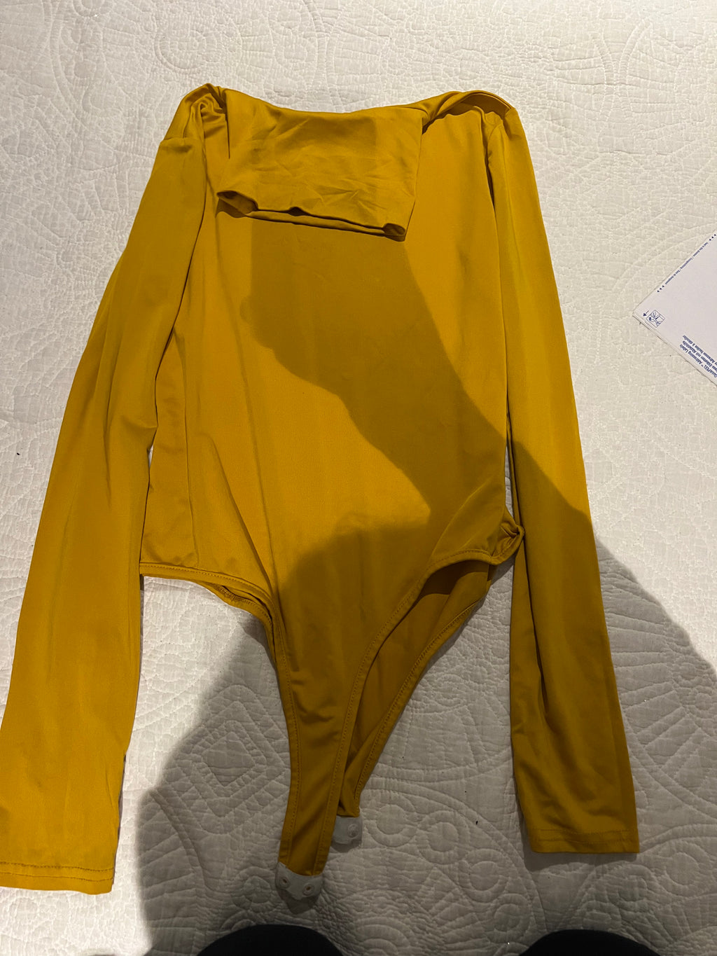 Mustard yellow turtle neck bodysuit