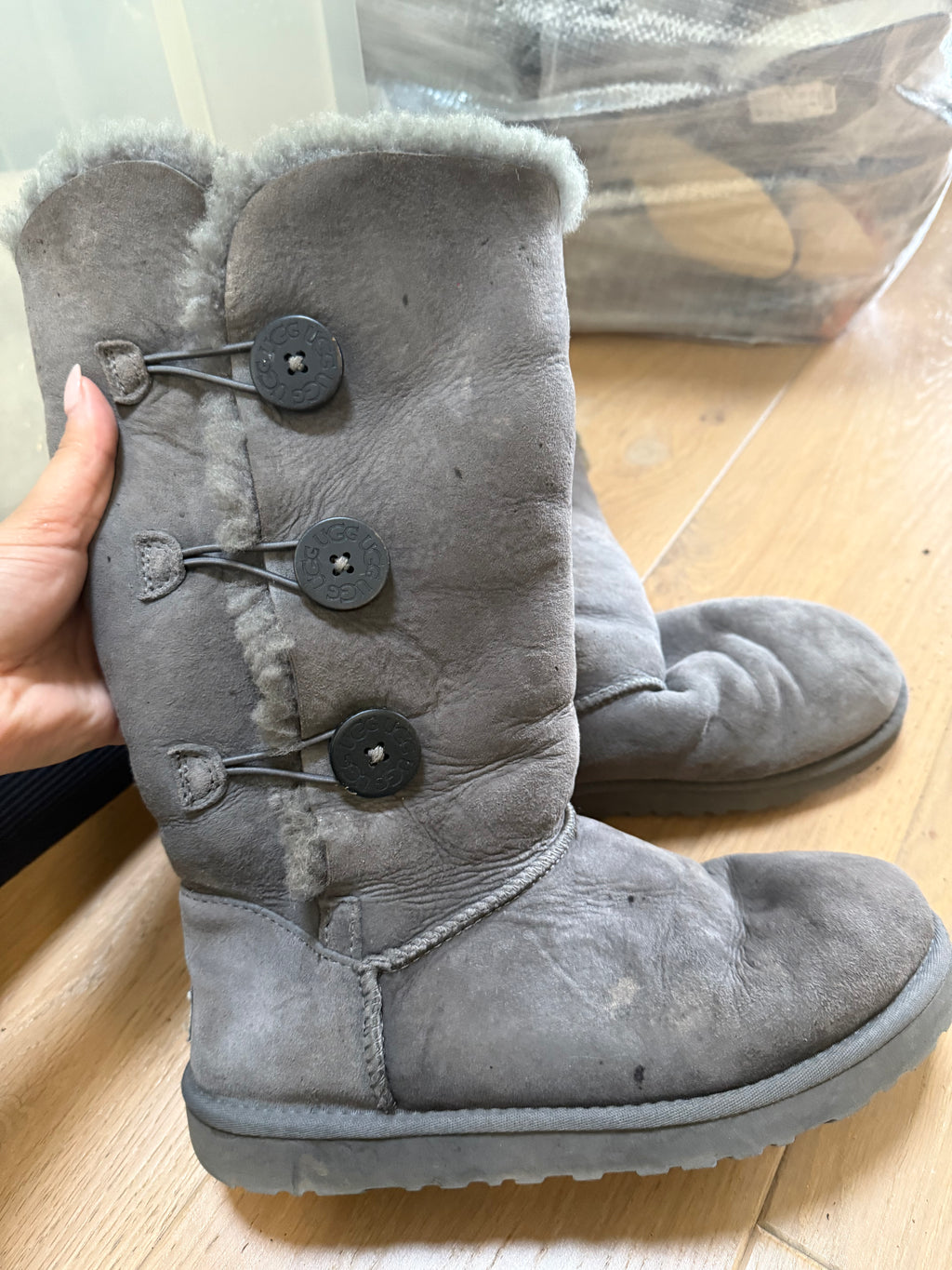 UGG grey high boots