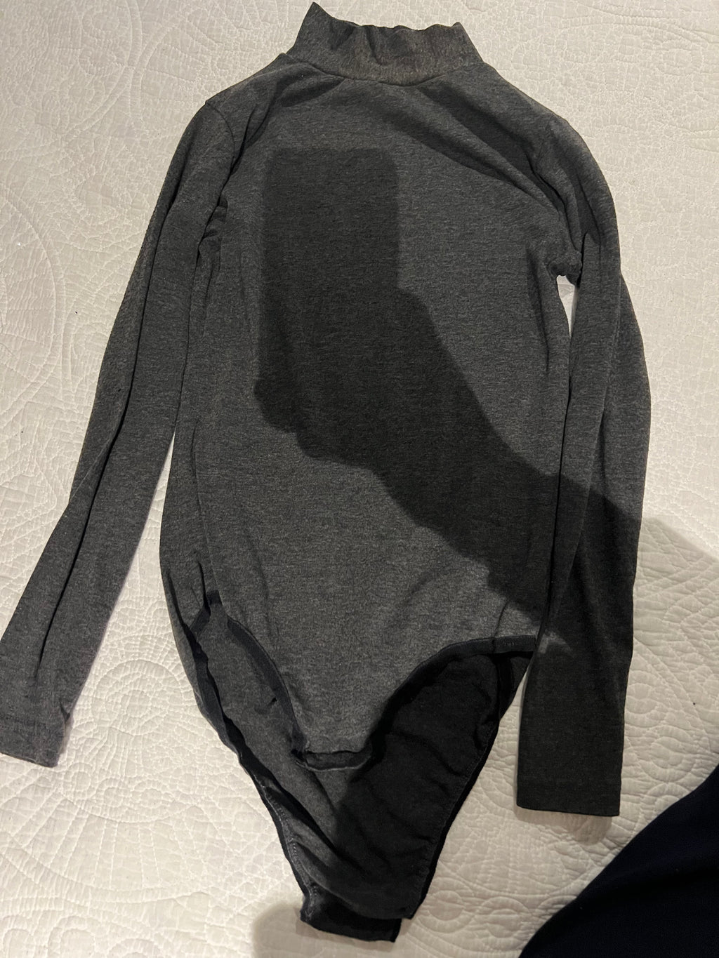 Grey turtle neck bodysuit