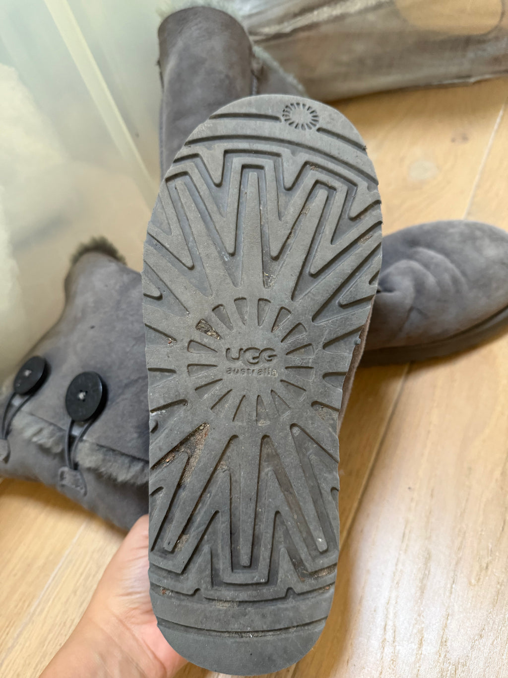 UGG grey high boots