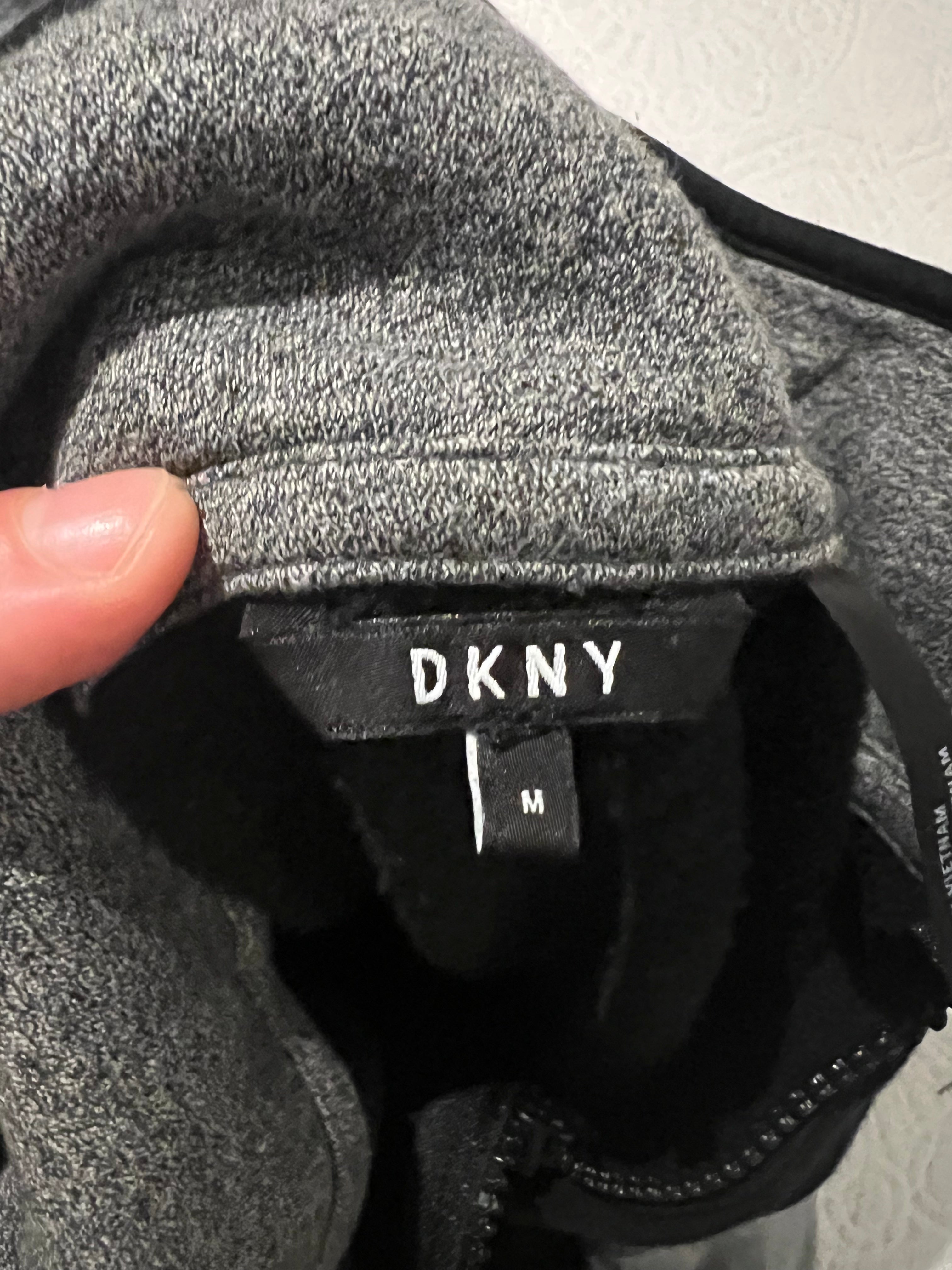 DKNY black/grey zip up hoodie