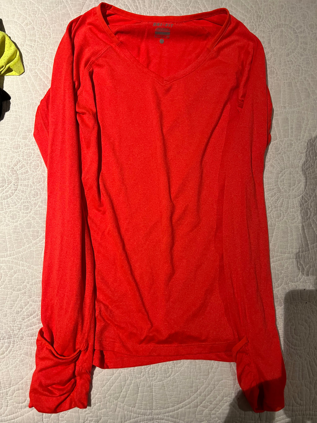 Red Nike long sleeve top