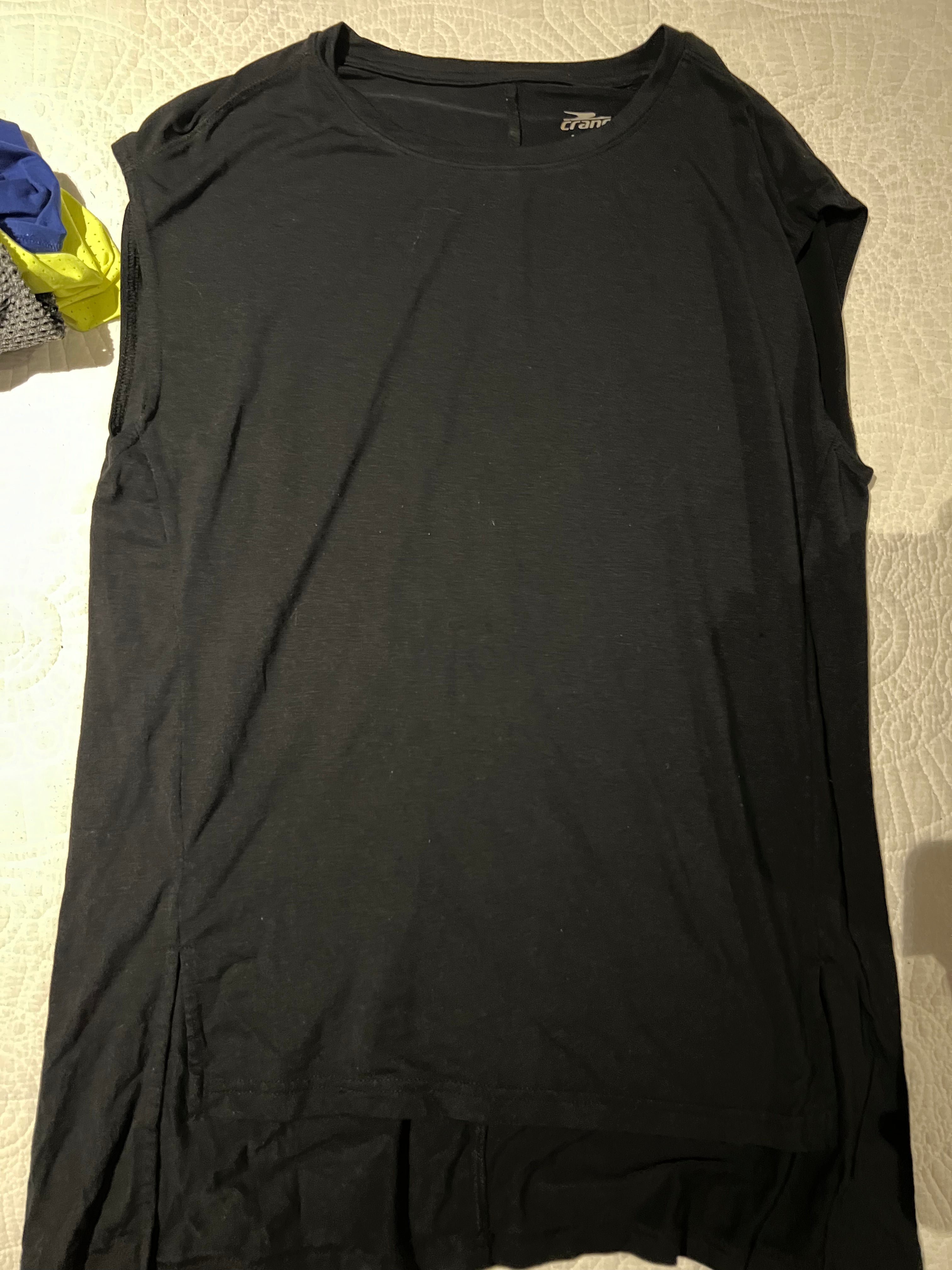 Black sleeveless top
