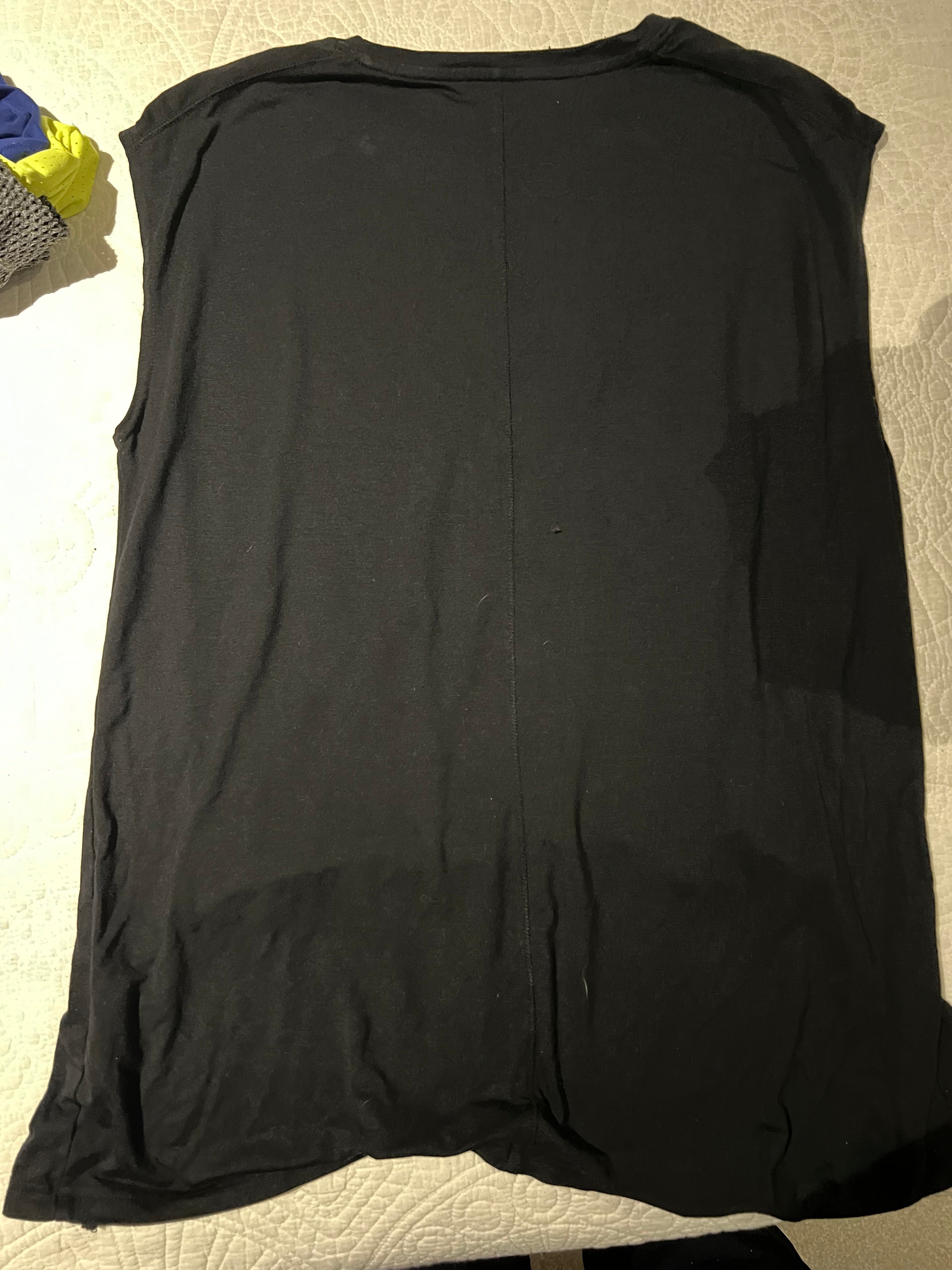 Black sleeveless top