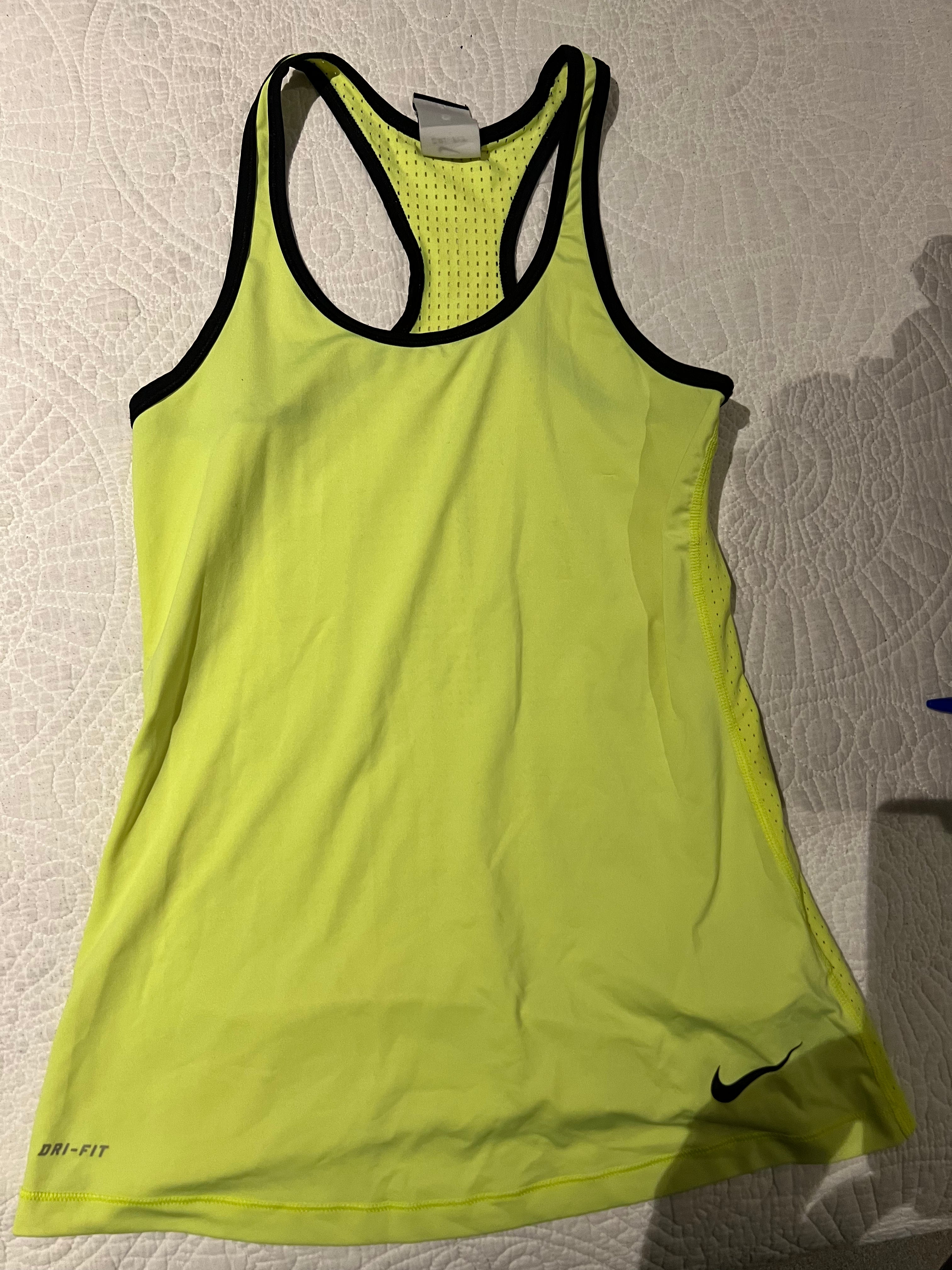 Yellow Nike vest top