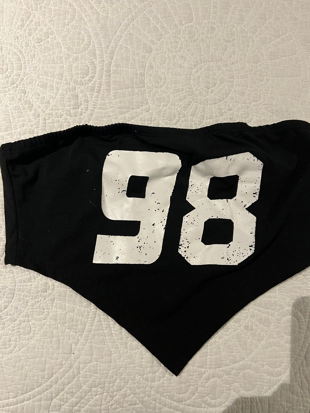 Black tube crop top
