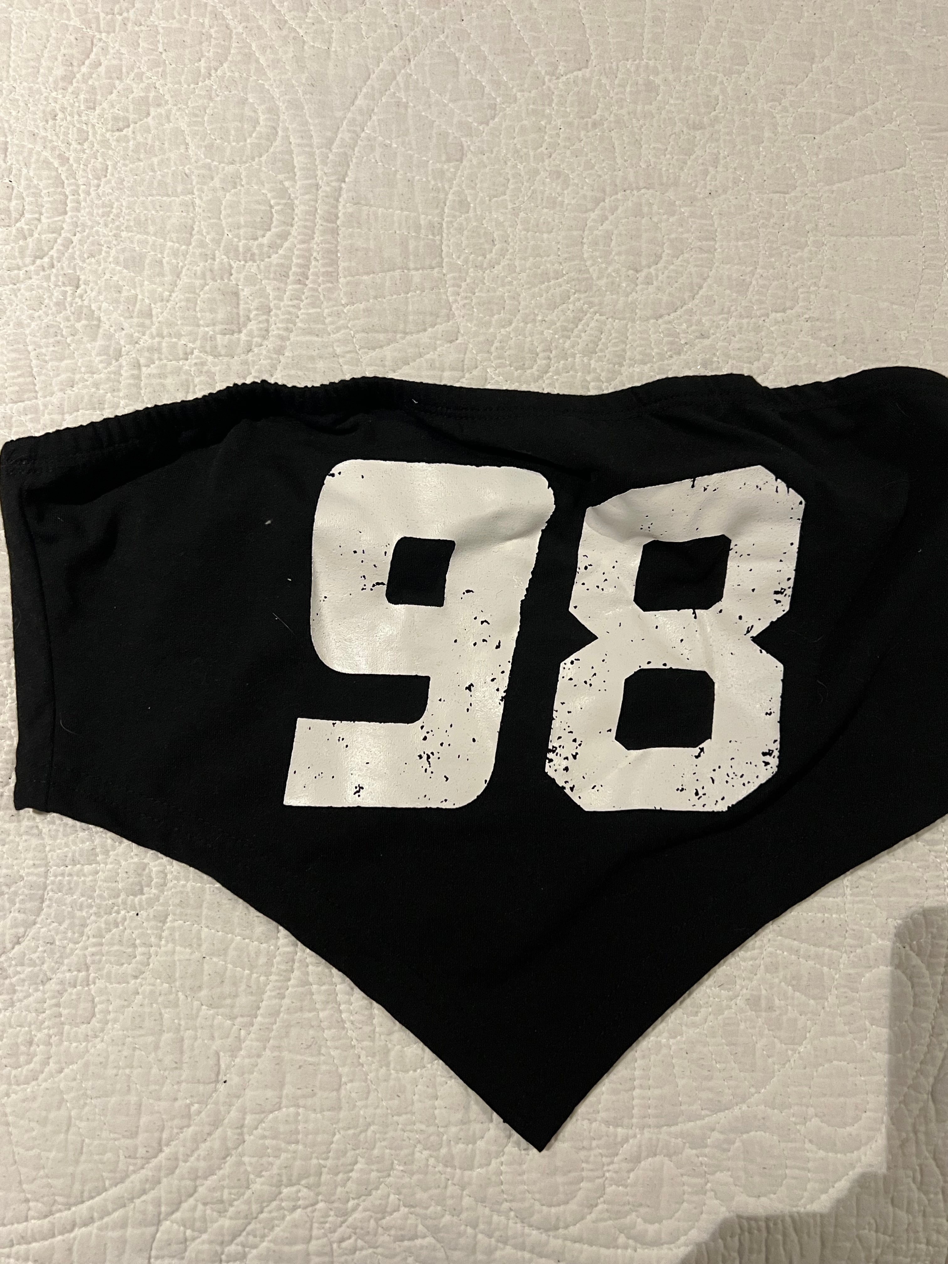 Black tube crop top