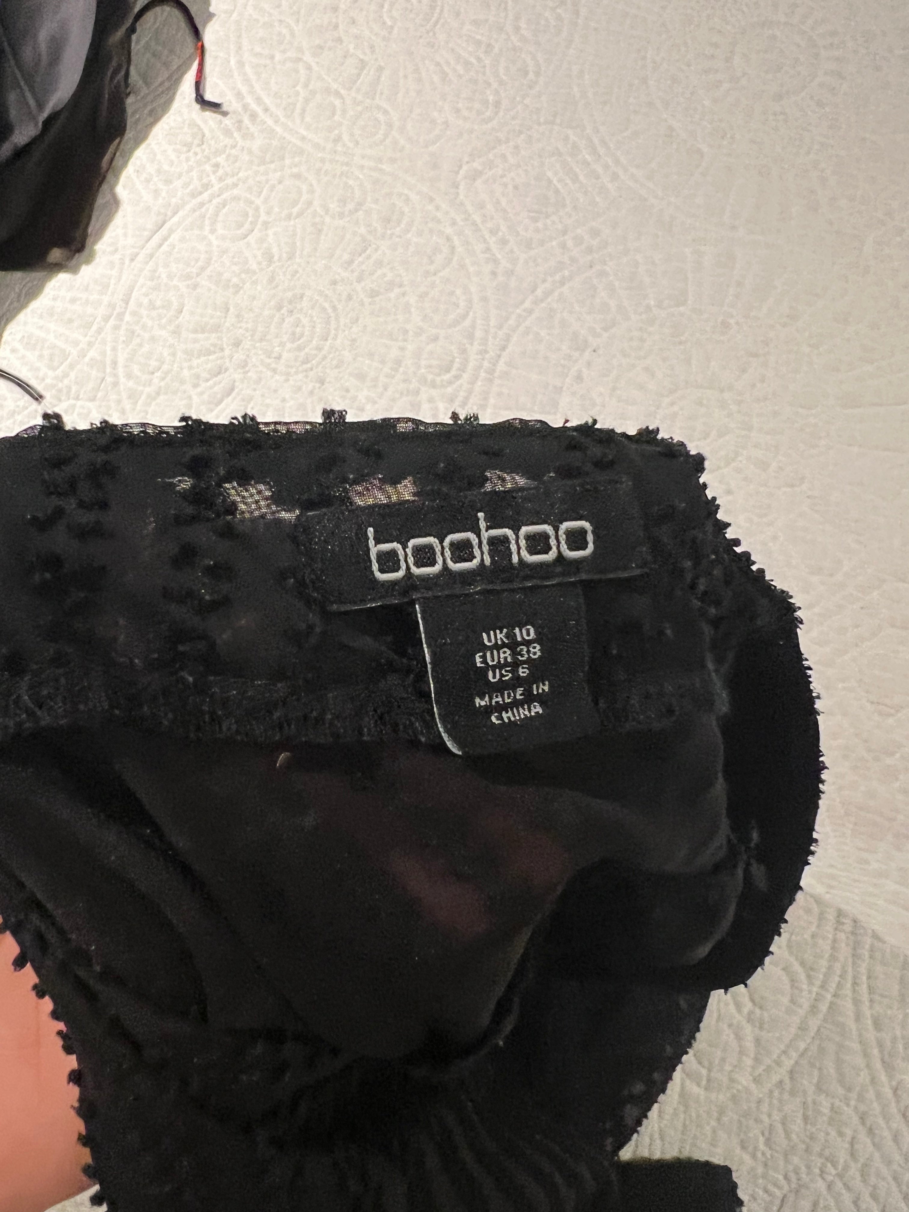 Black sheer long sleeve shirt