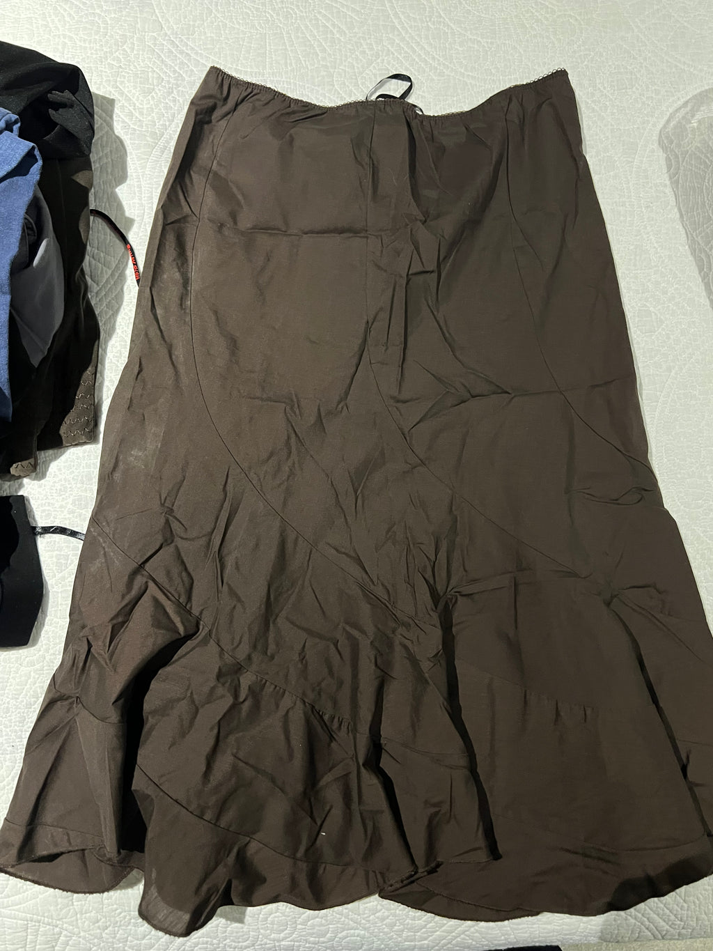 Brown midi skirt