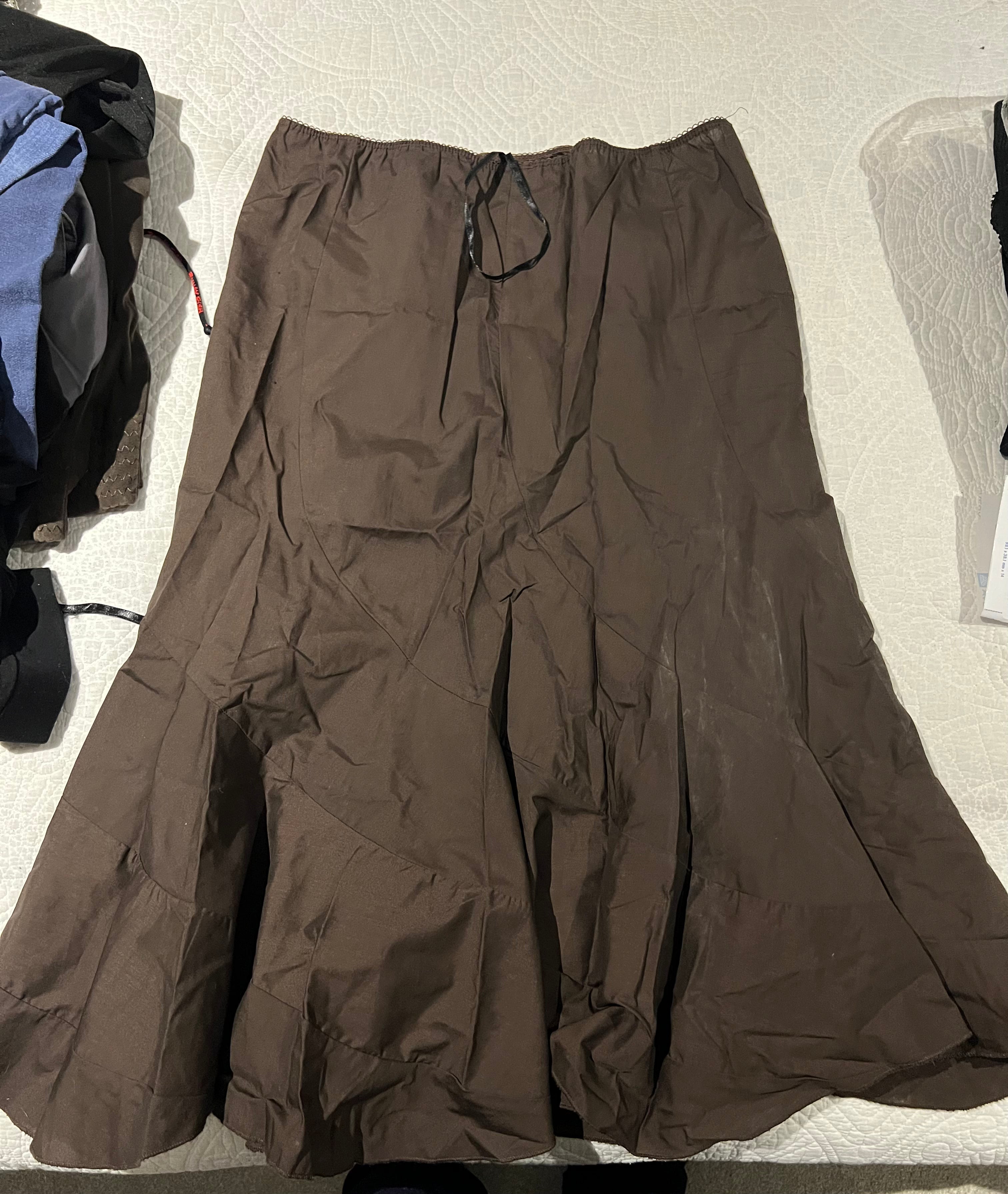 Brown midi skirt