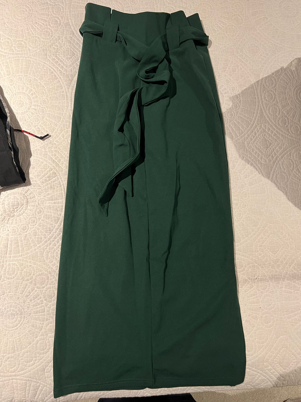 Green maxi skirt