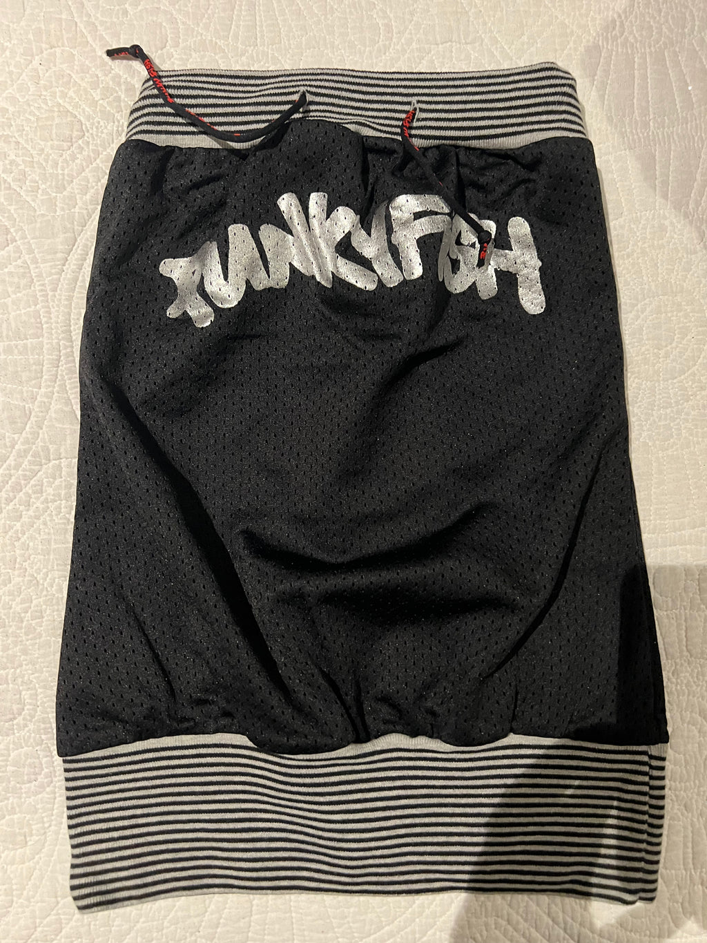 Black punky fish midi skirt