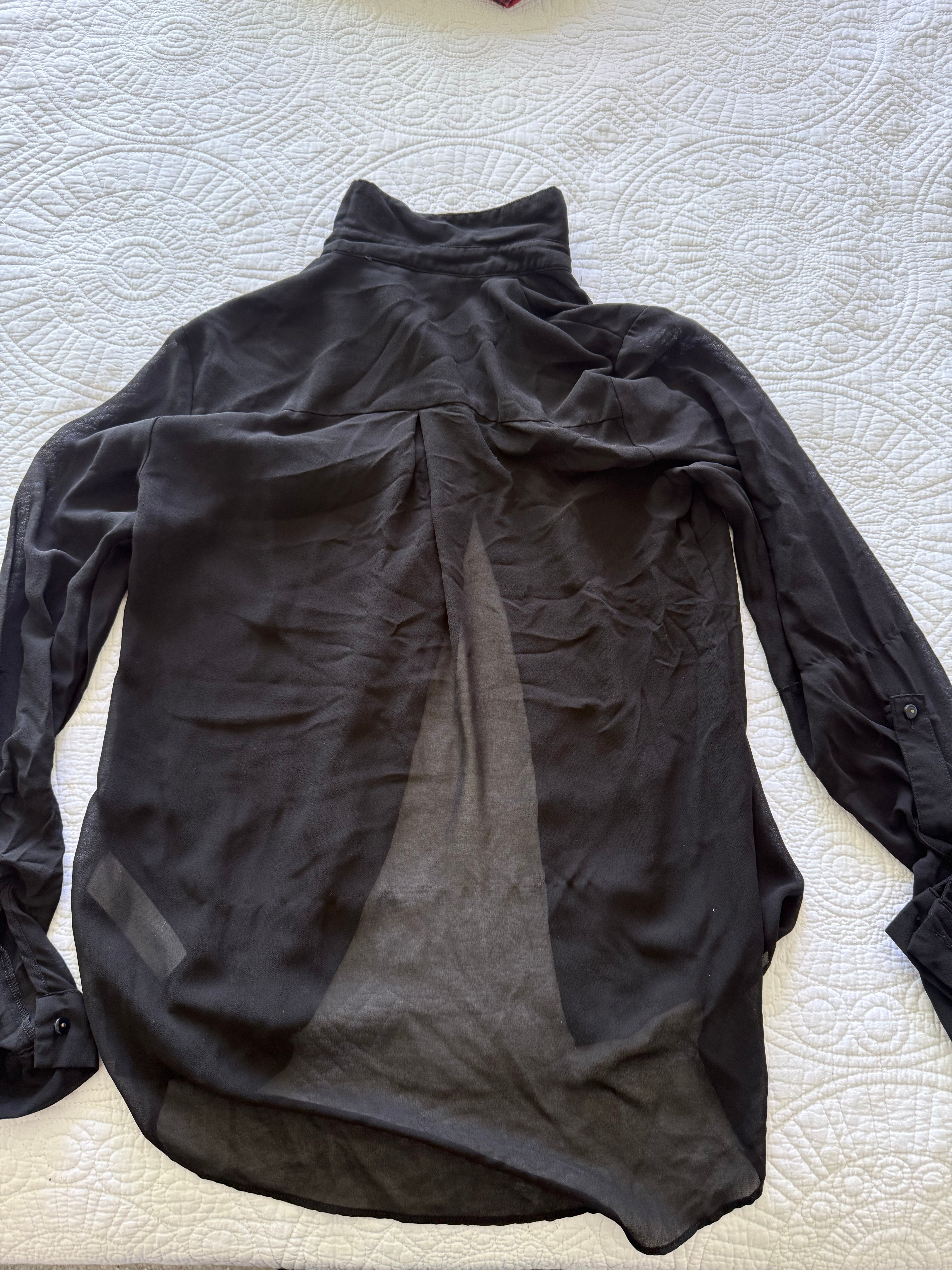 Black mesh shirt