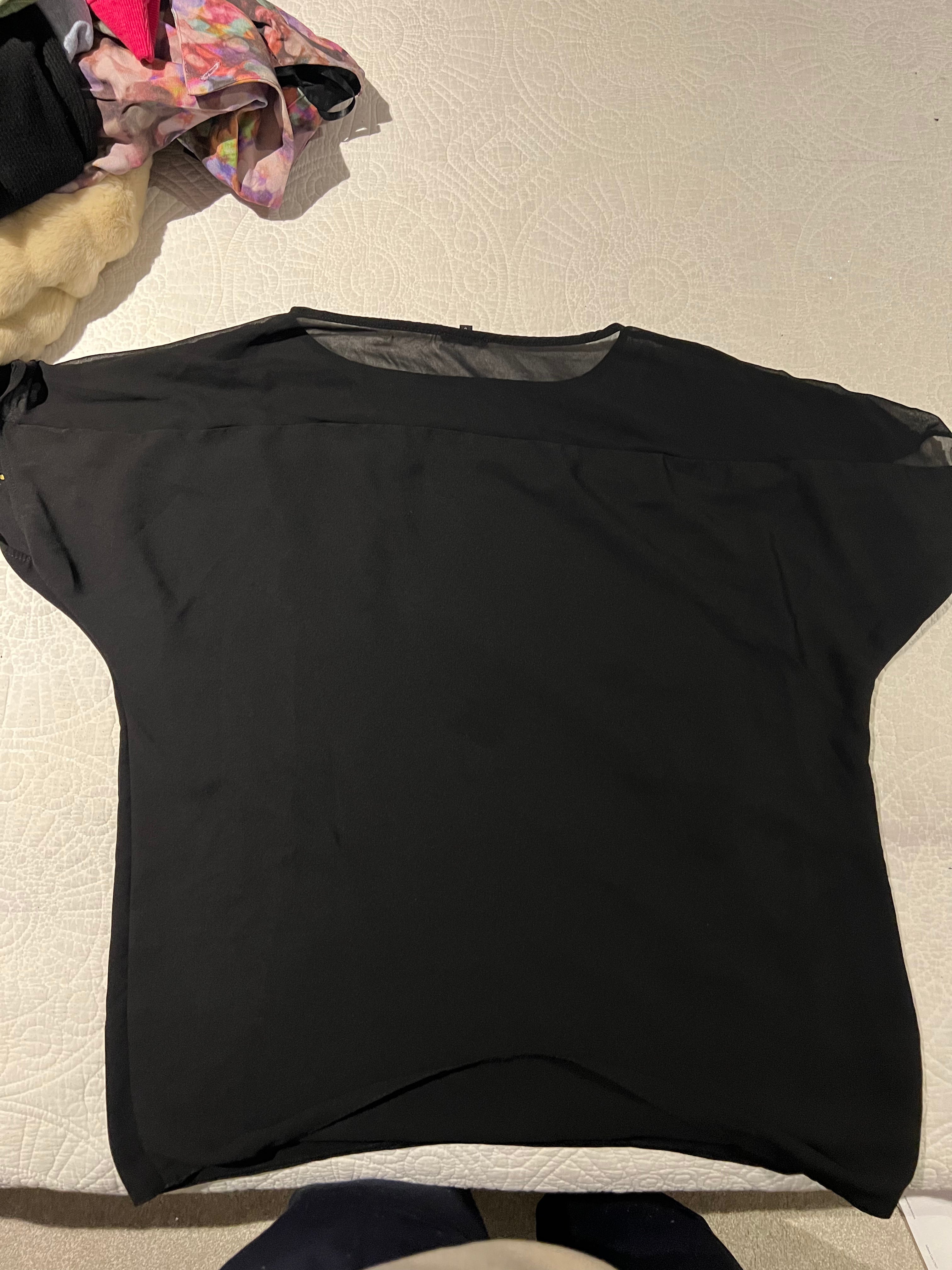 Black short sleeve top