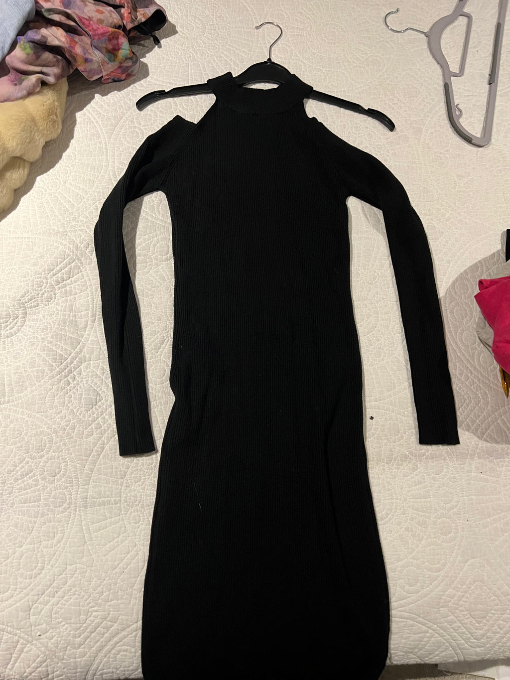 Black cut out maxi dress