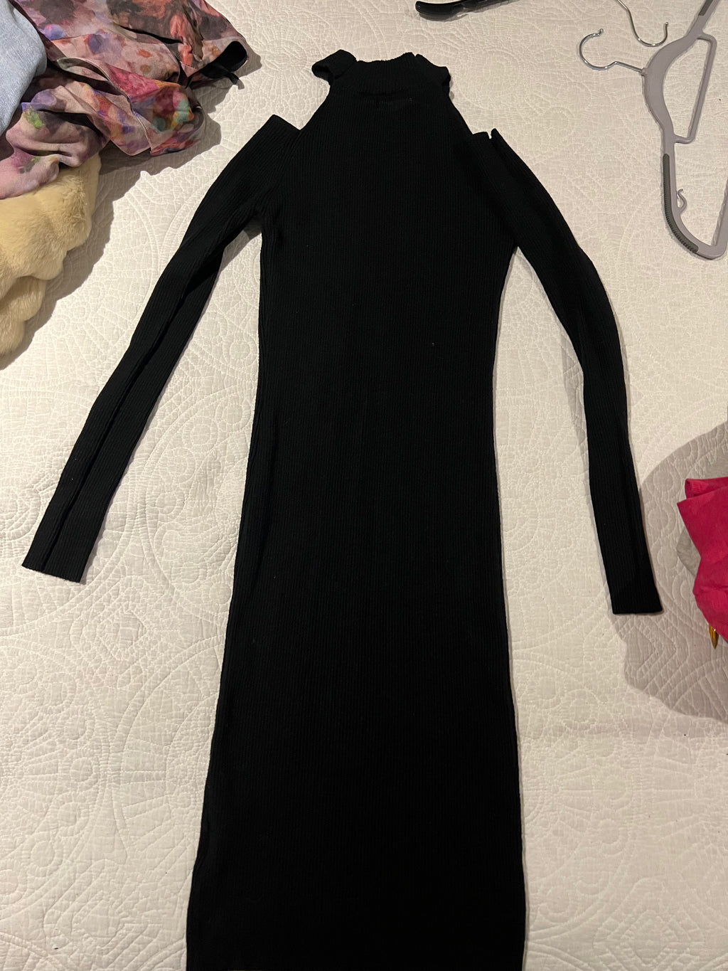 Black cut out maxi dress