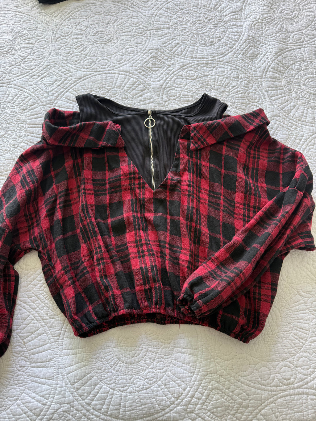 Red checkered jumper