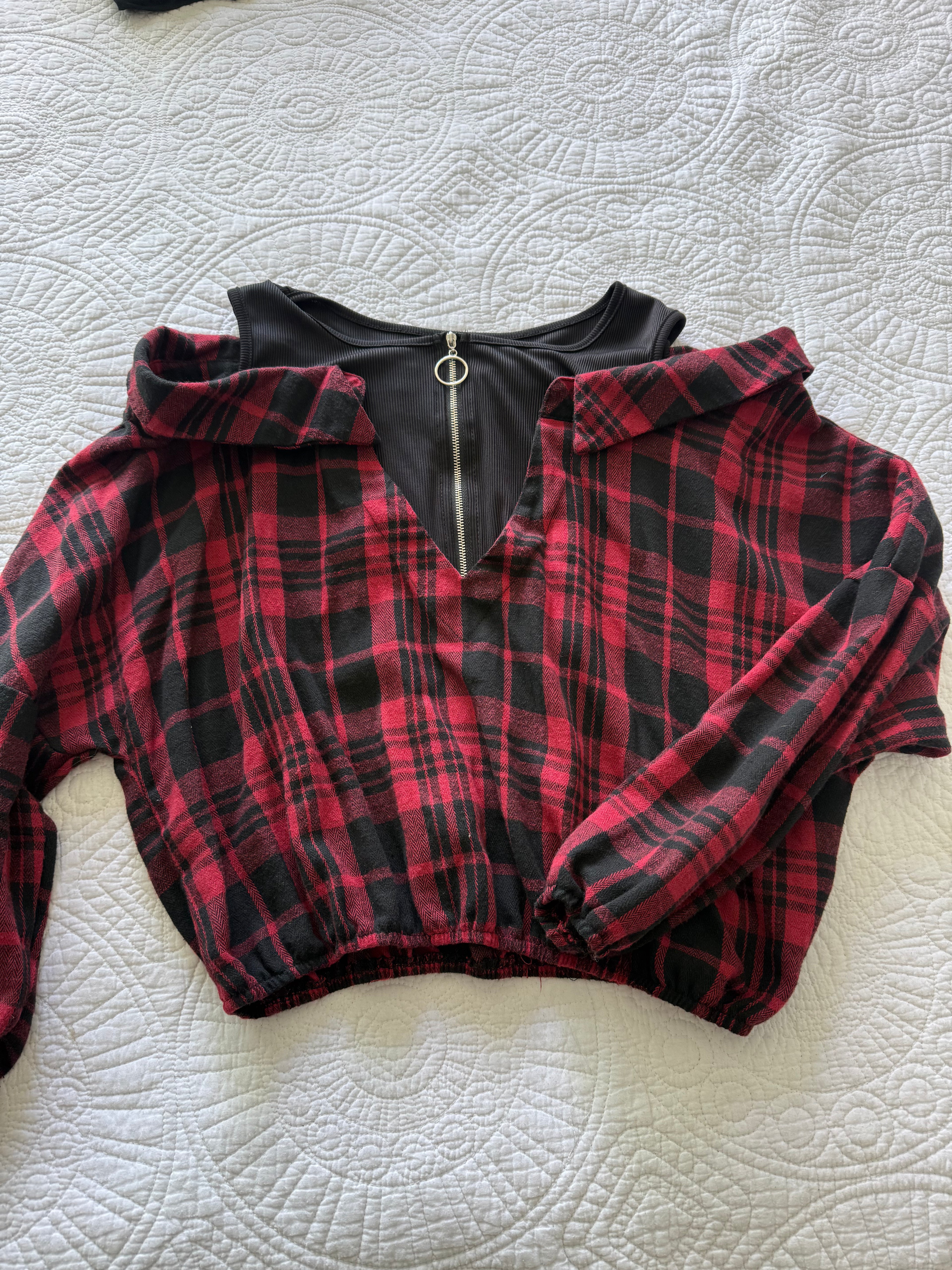 Red checkered jumper
