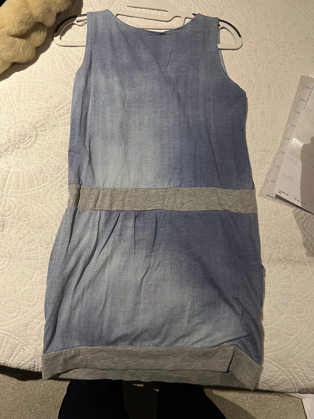 Blue tie dye midi dress