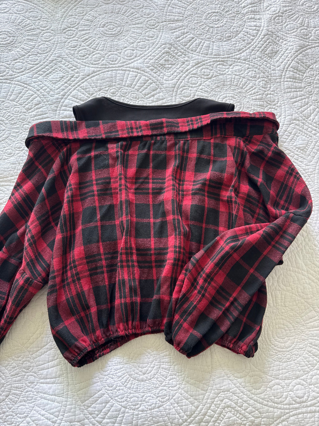 Red checkered jumper