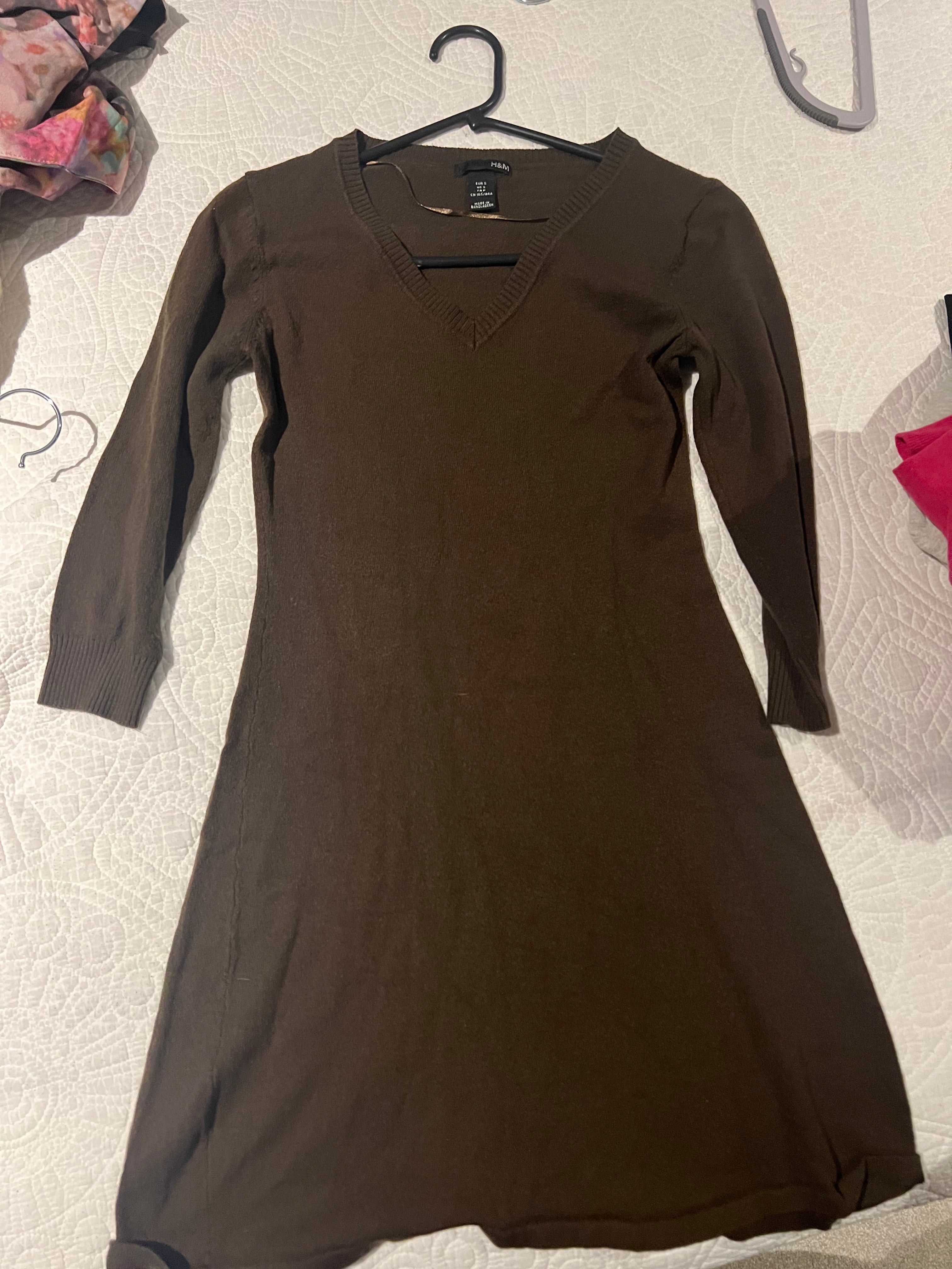 Brown mini dress