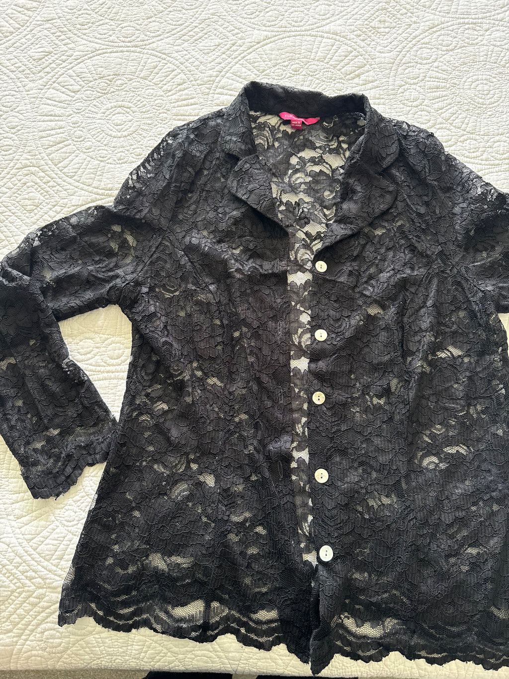 Black lace shirt