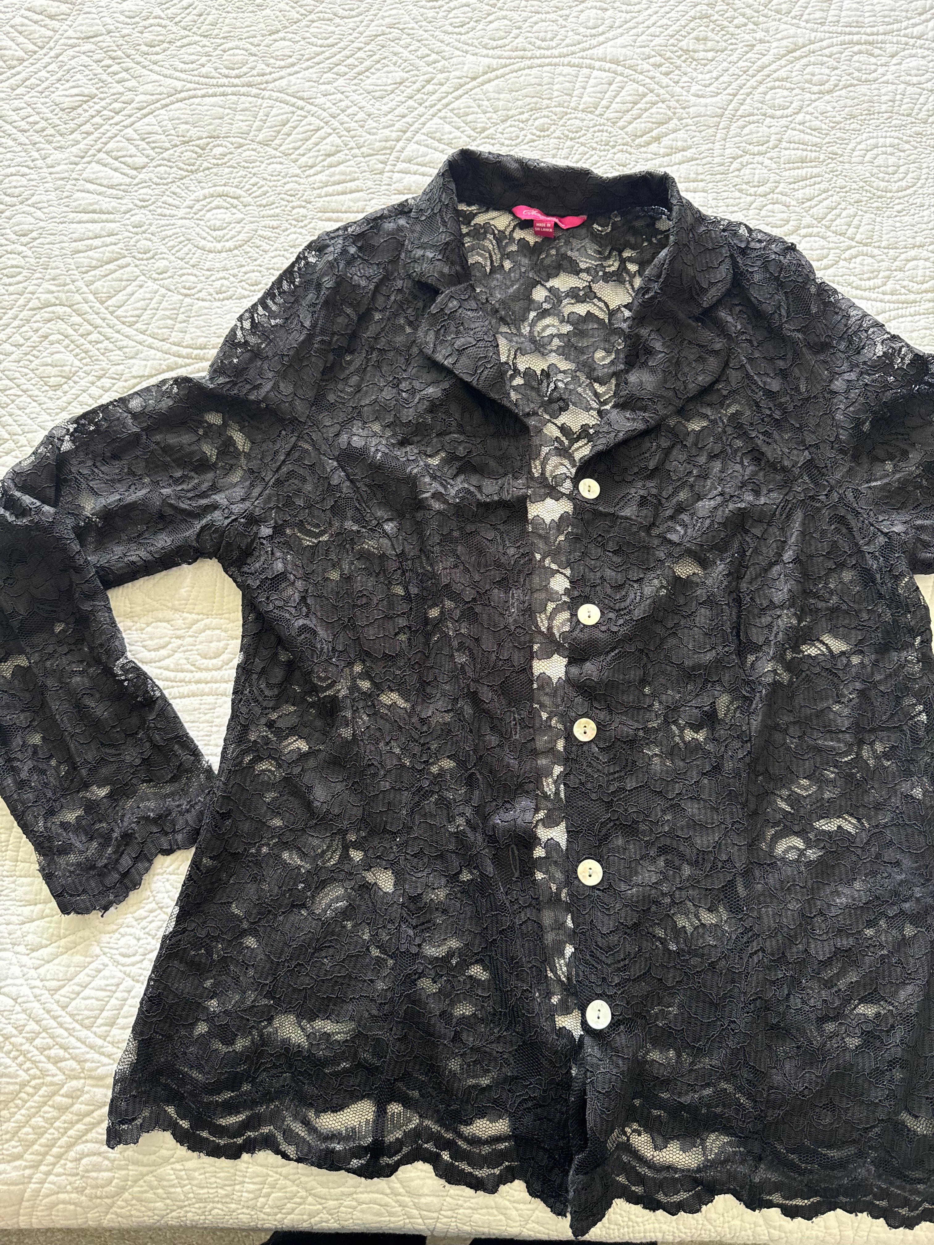 Black lace shirt