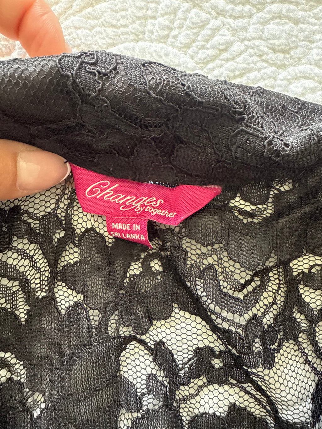 Black lace shirt