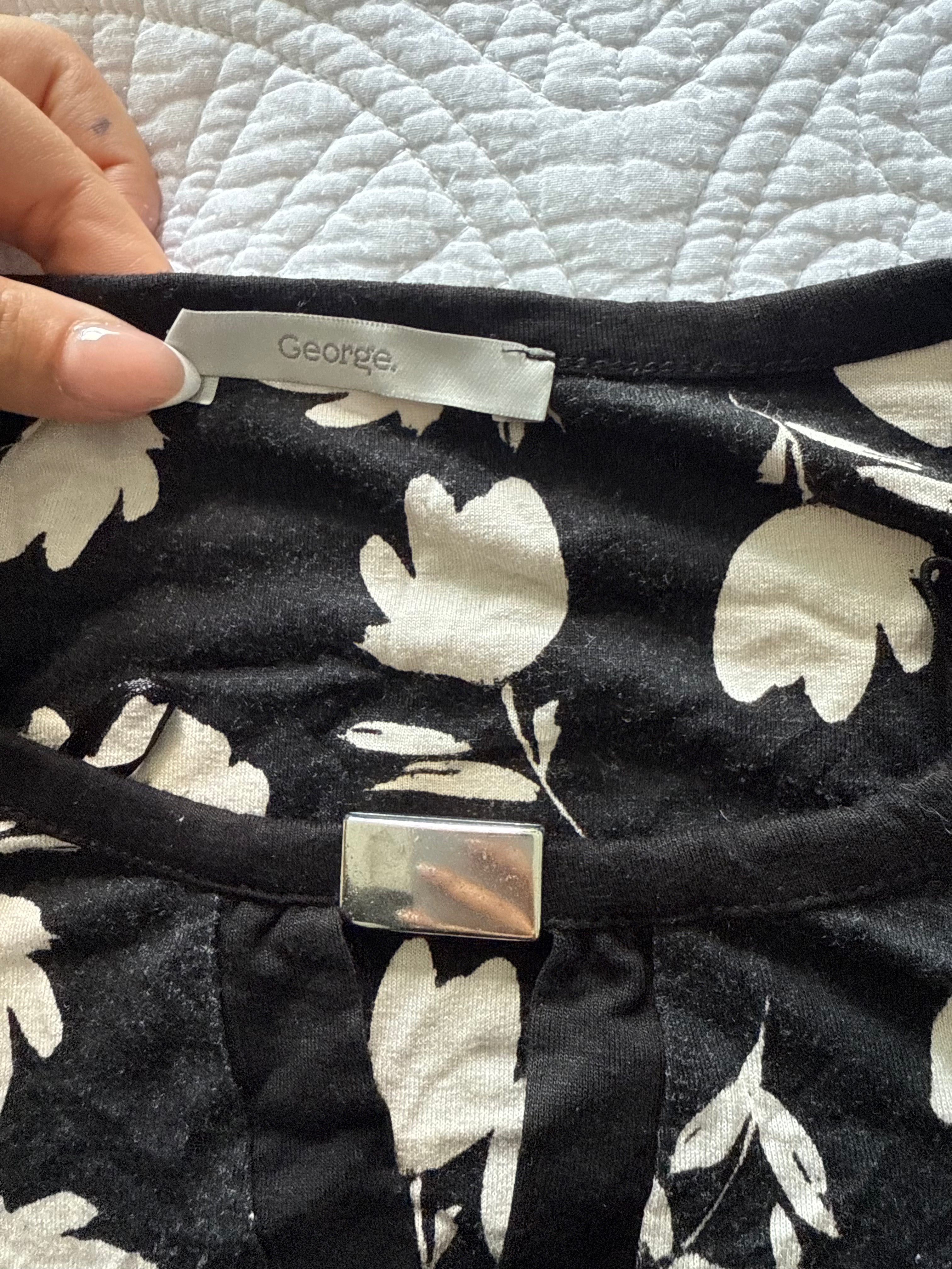 George black print top