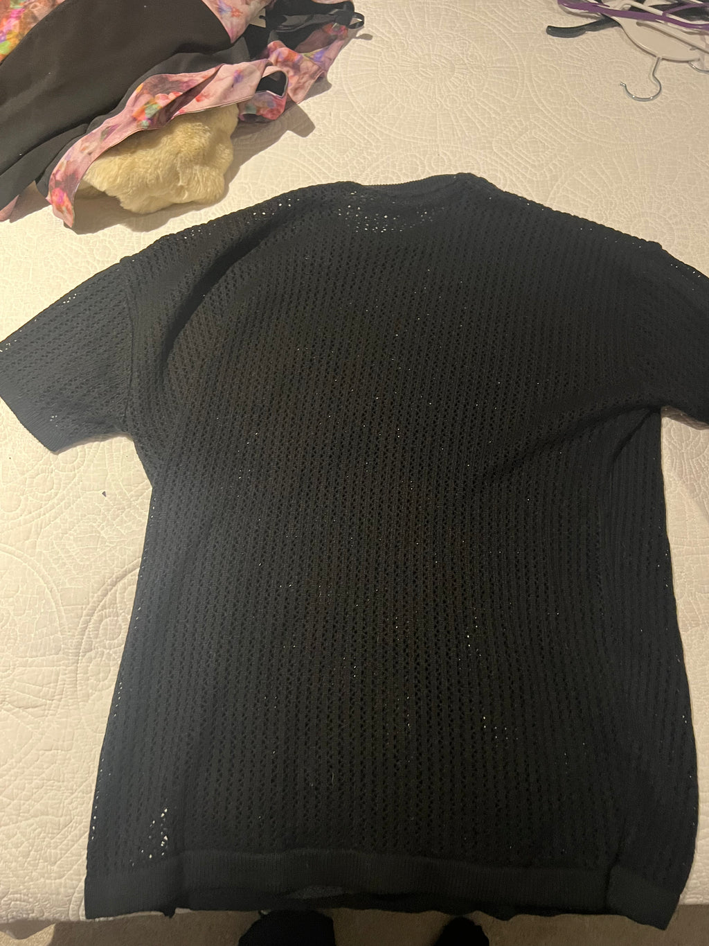 Black knitted oversized top