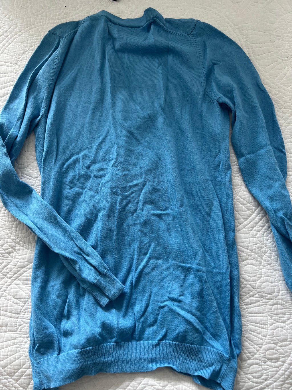 Blue long sleeve cardigan