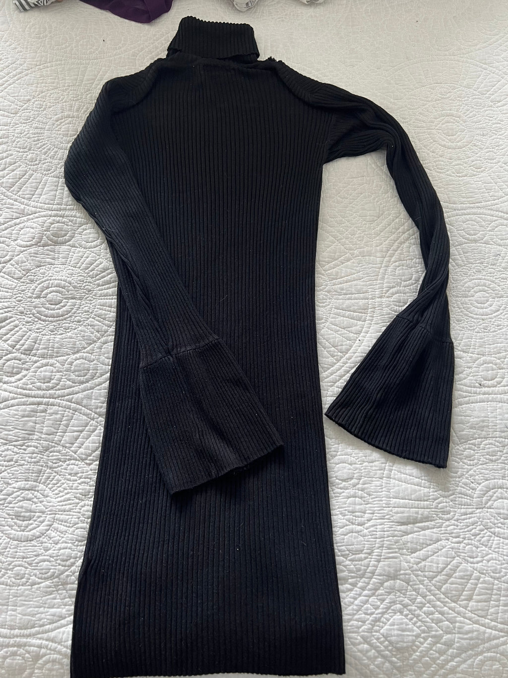 Black turtle neck dress