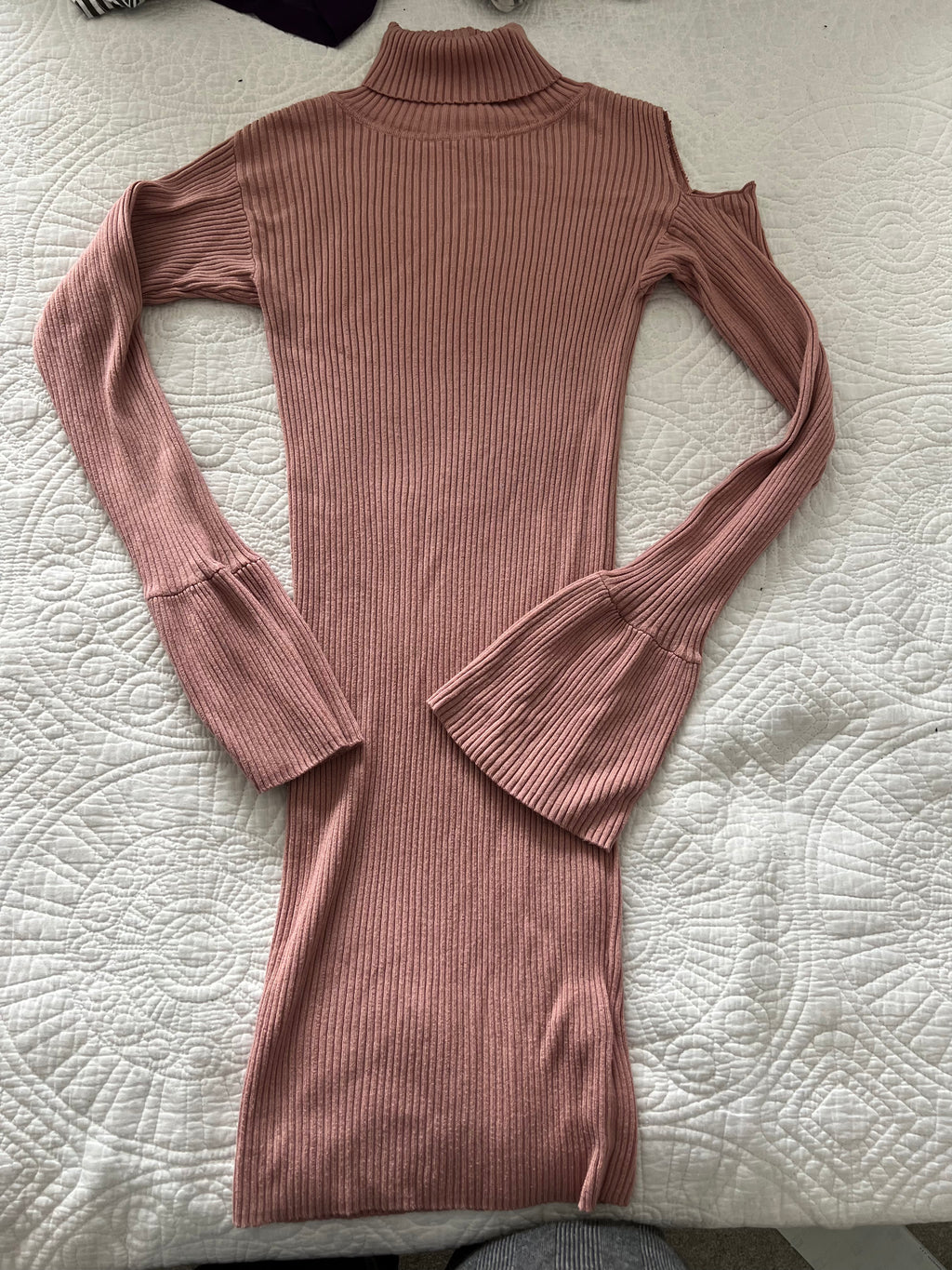 Pink turtle neck dress