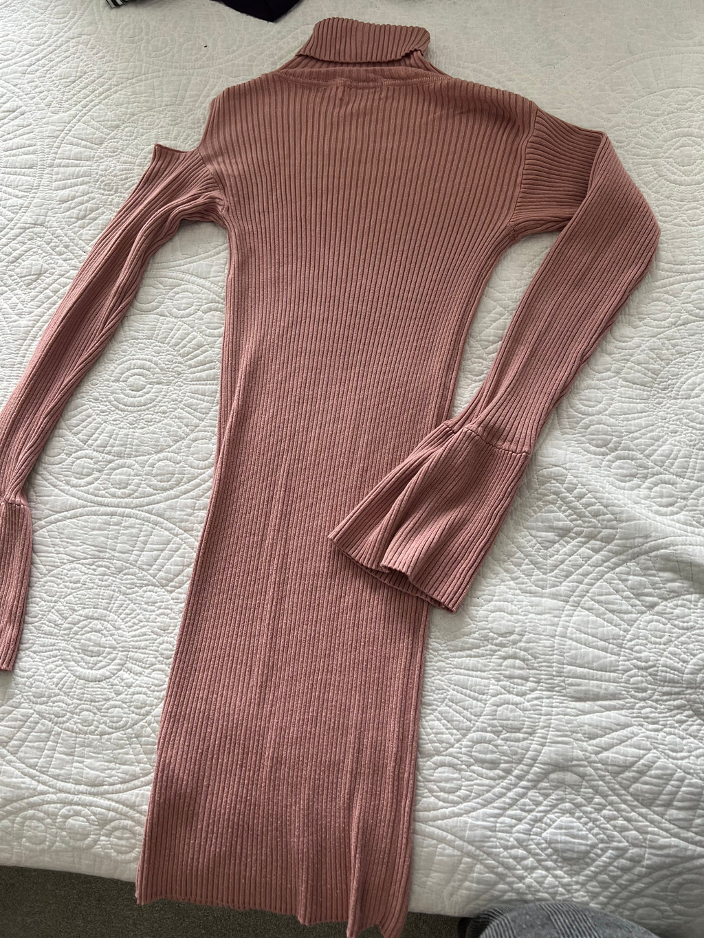 Pink turtle neck dress
