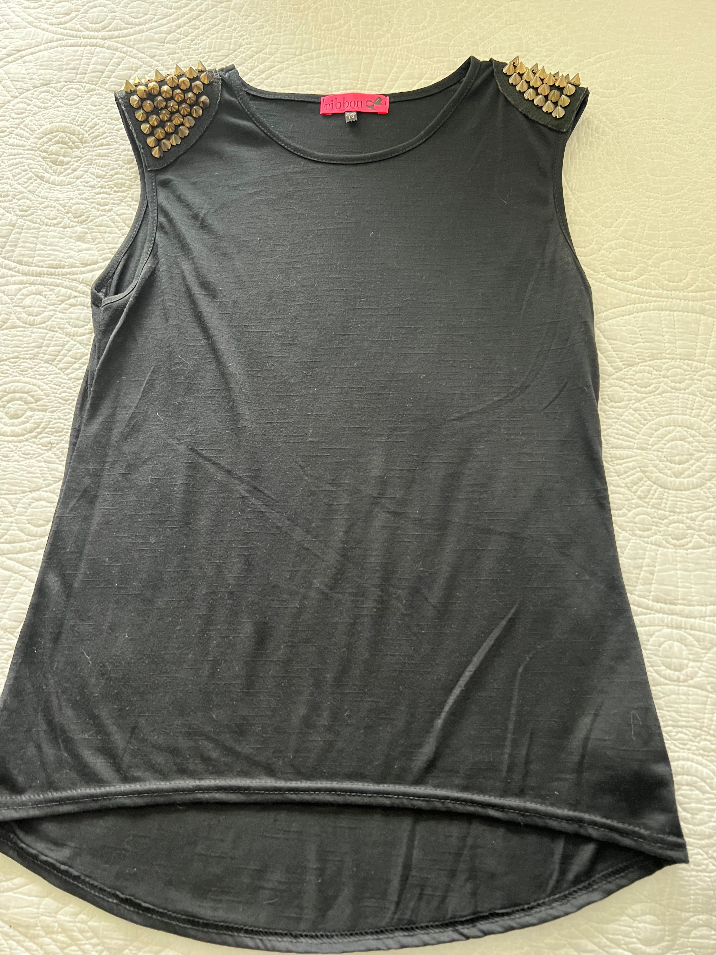 Black top with spike shoulder details