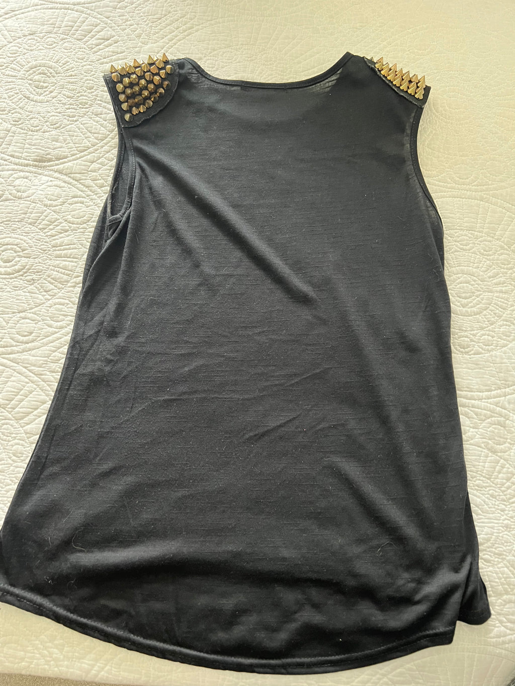 Black top with spike shoulder details