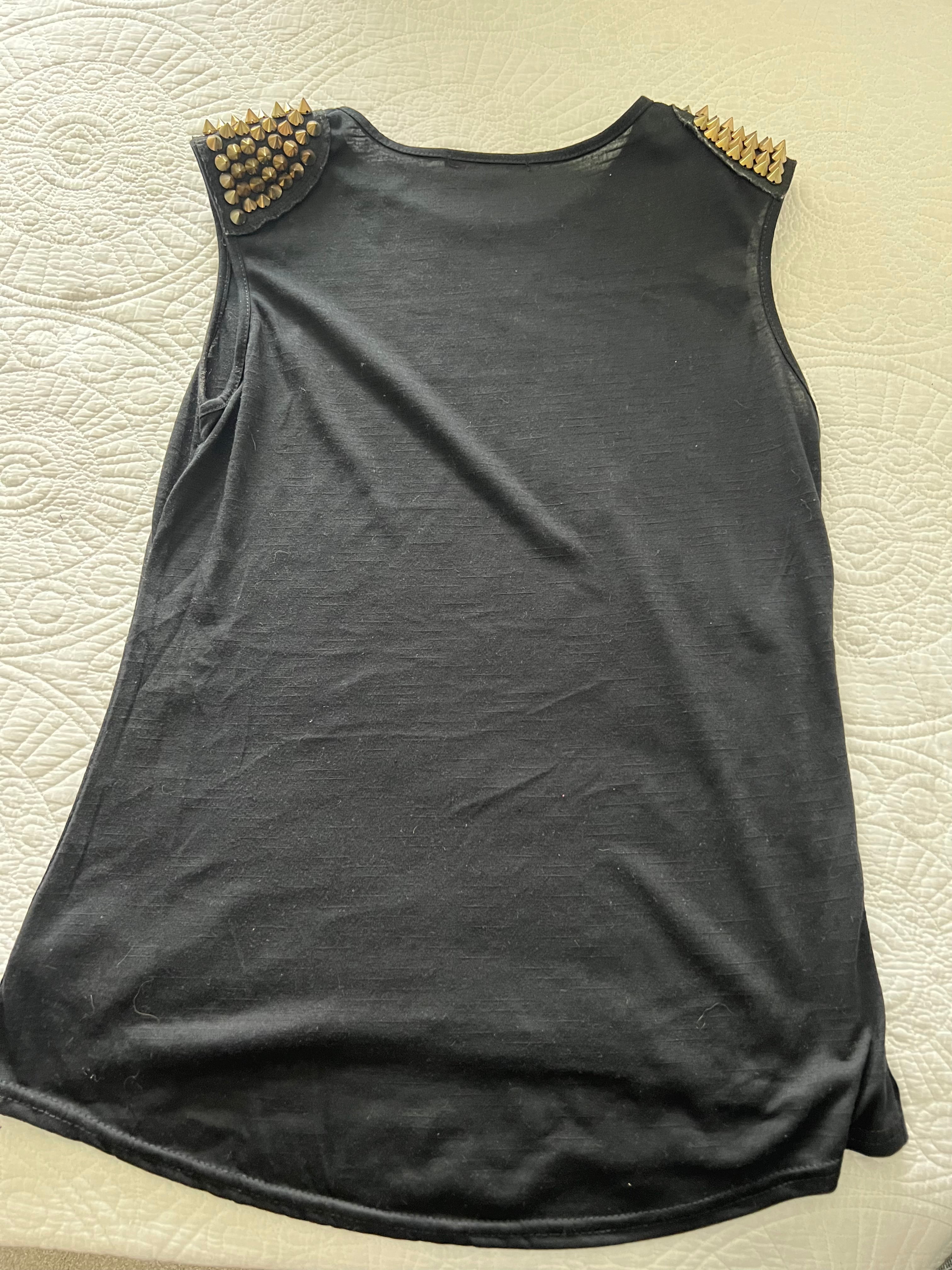 Black top with spike shoulder details