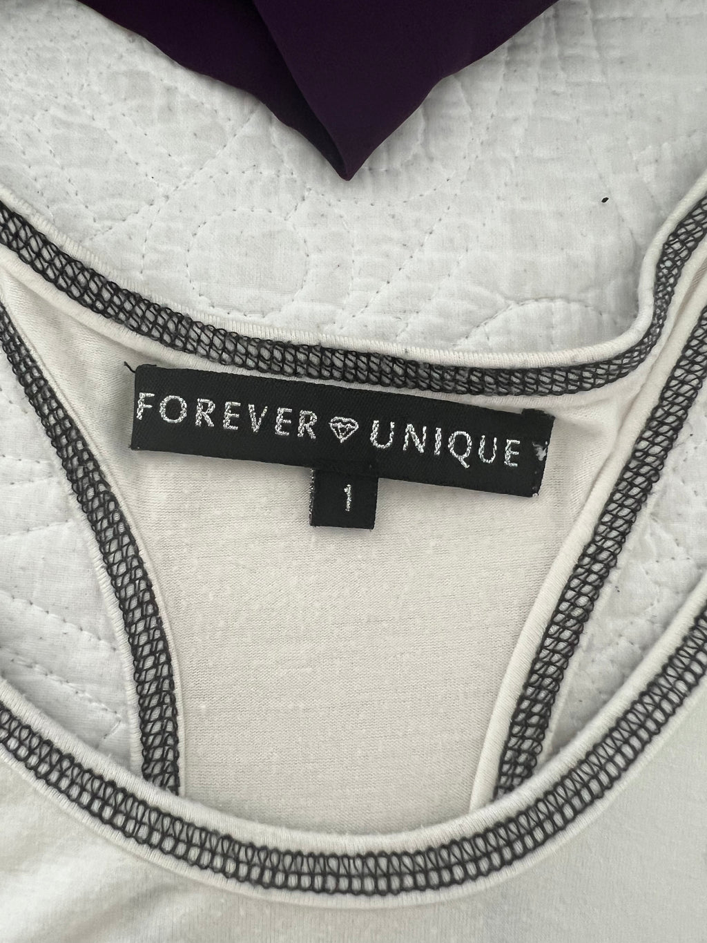 White graphic top