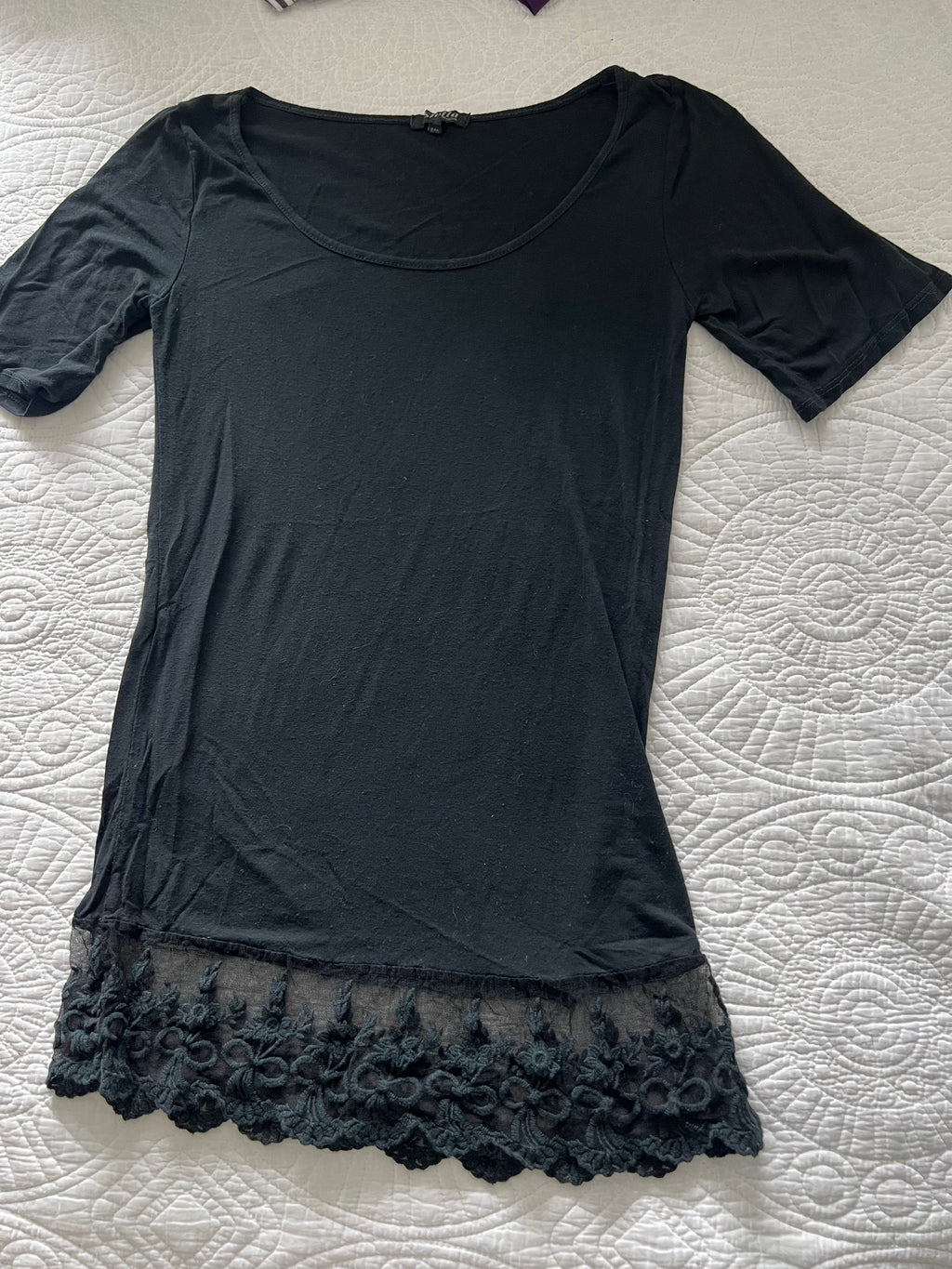 Black short sleeve top