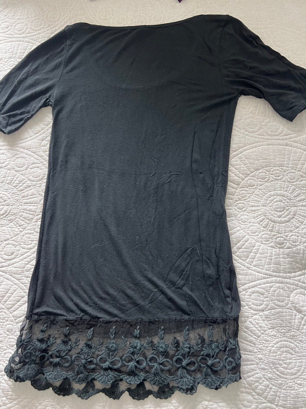 Black short sleeve top