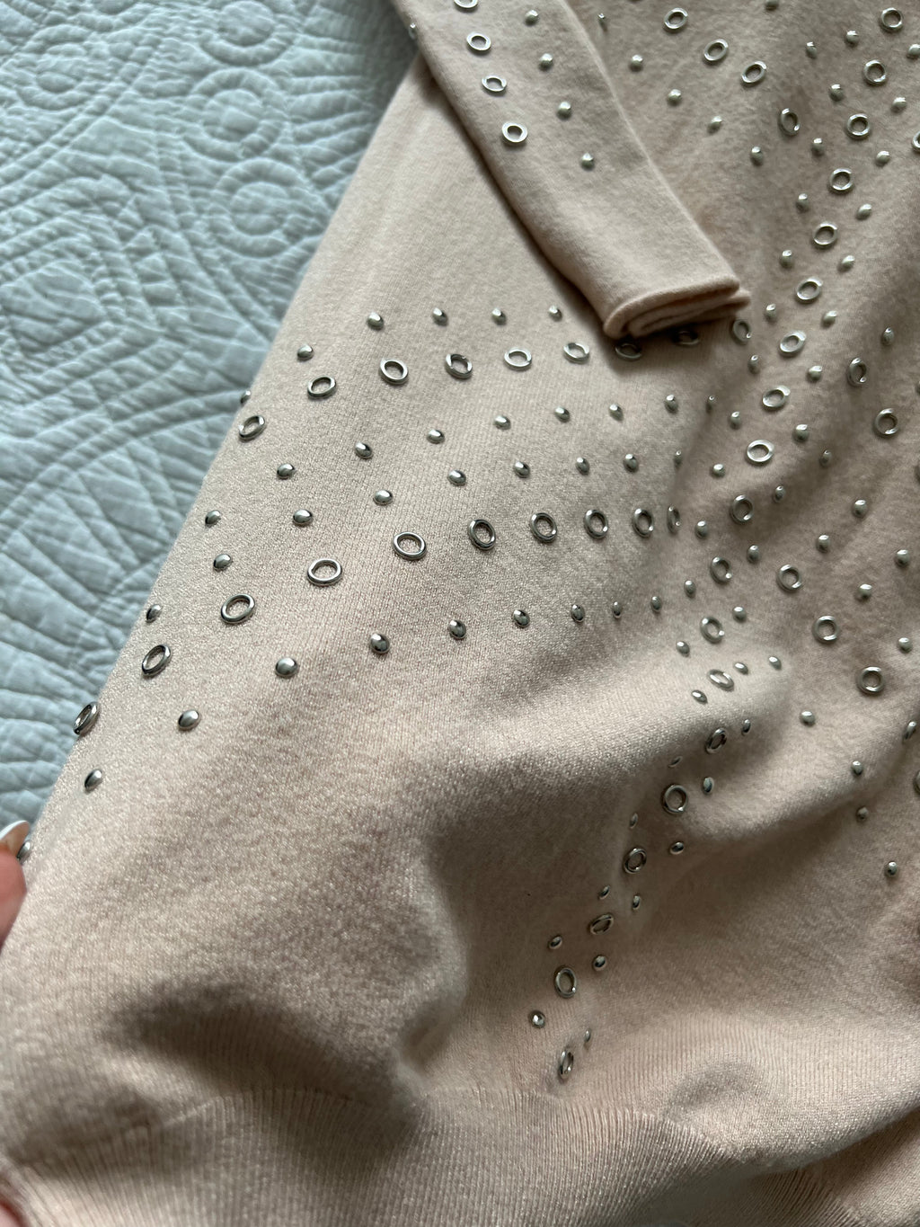 Nude jumper dress