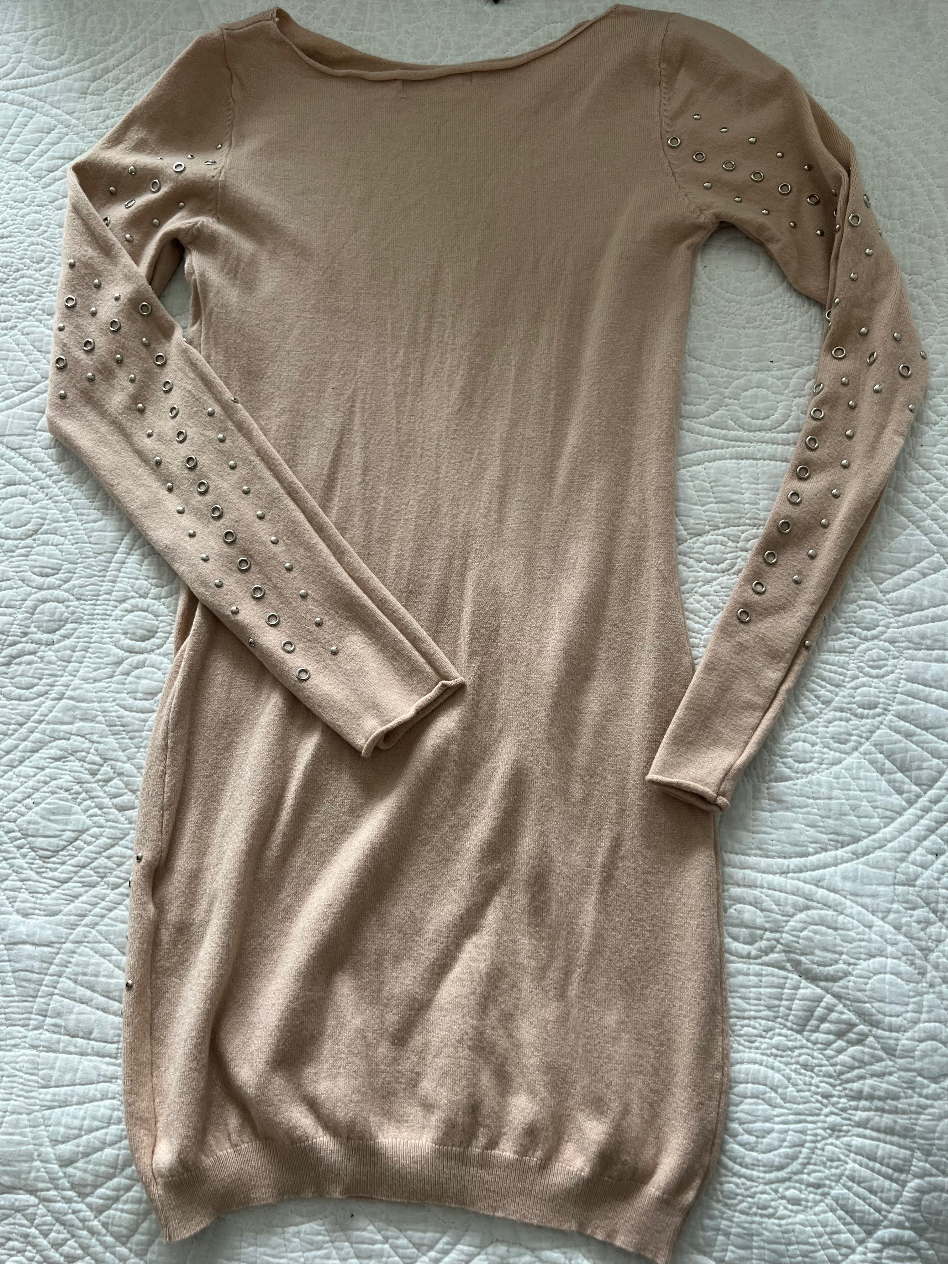 Nude jumper dress