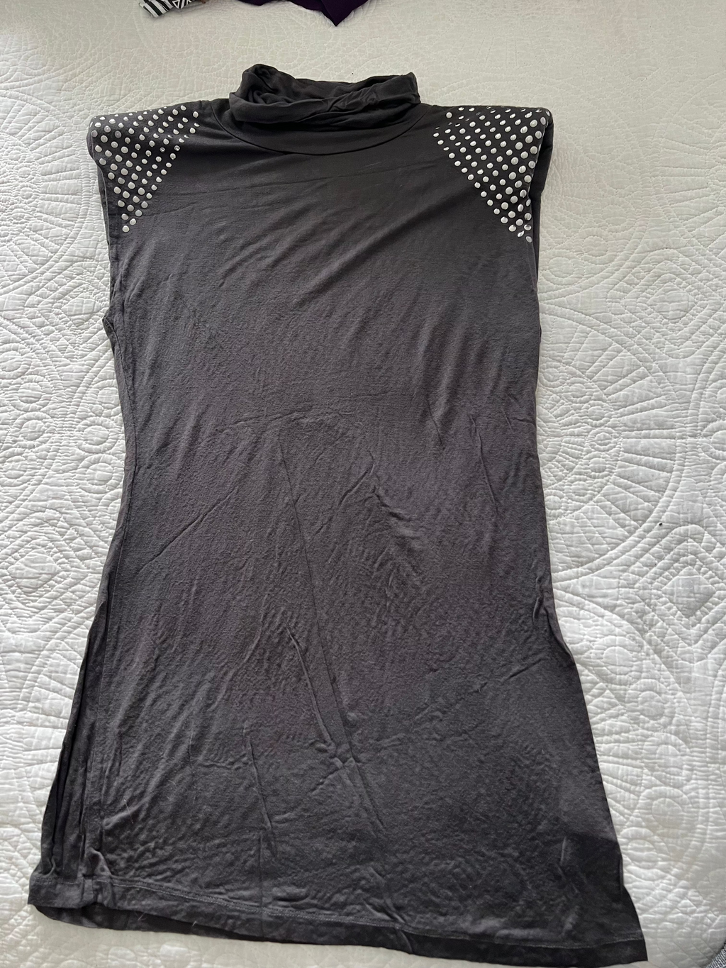 Grey turtle neck top