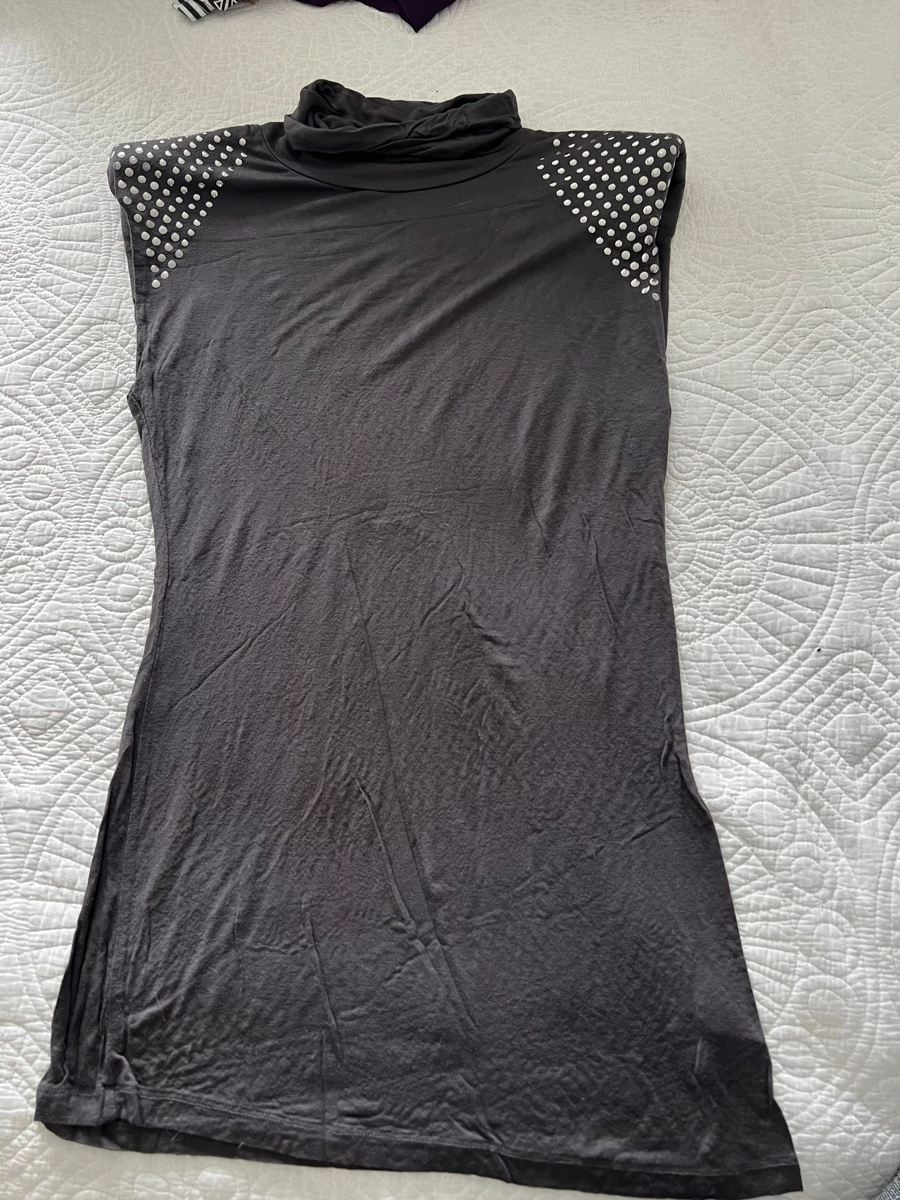 Grey turtle neck top