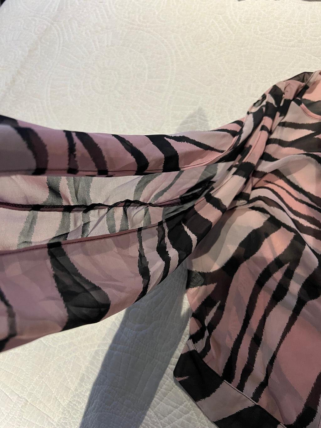 Pink zebra print top