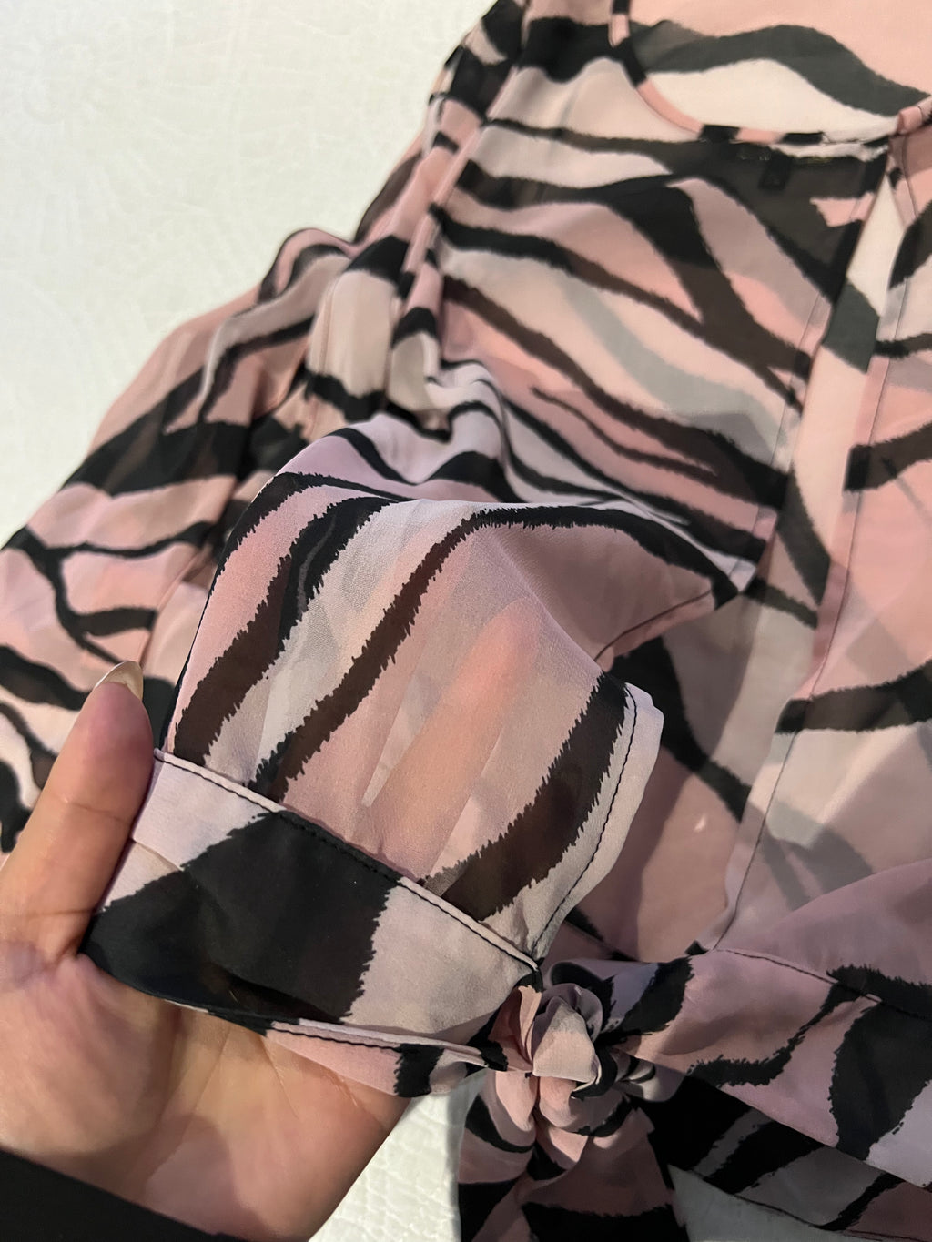 Pink zebra print top